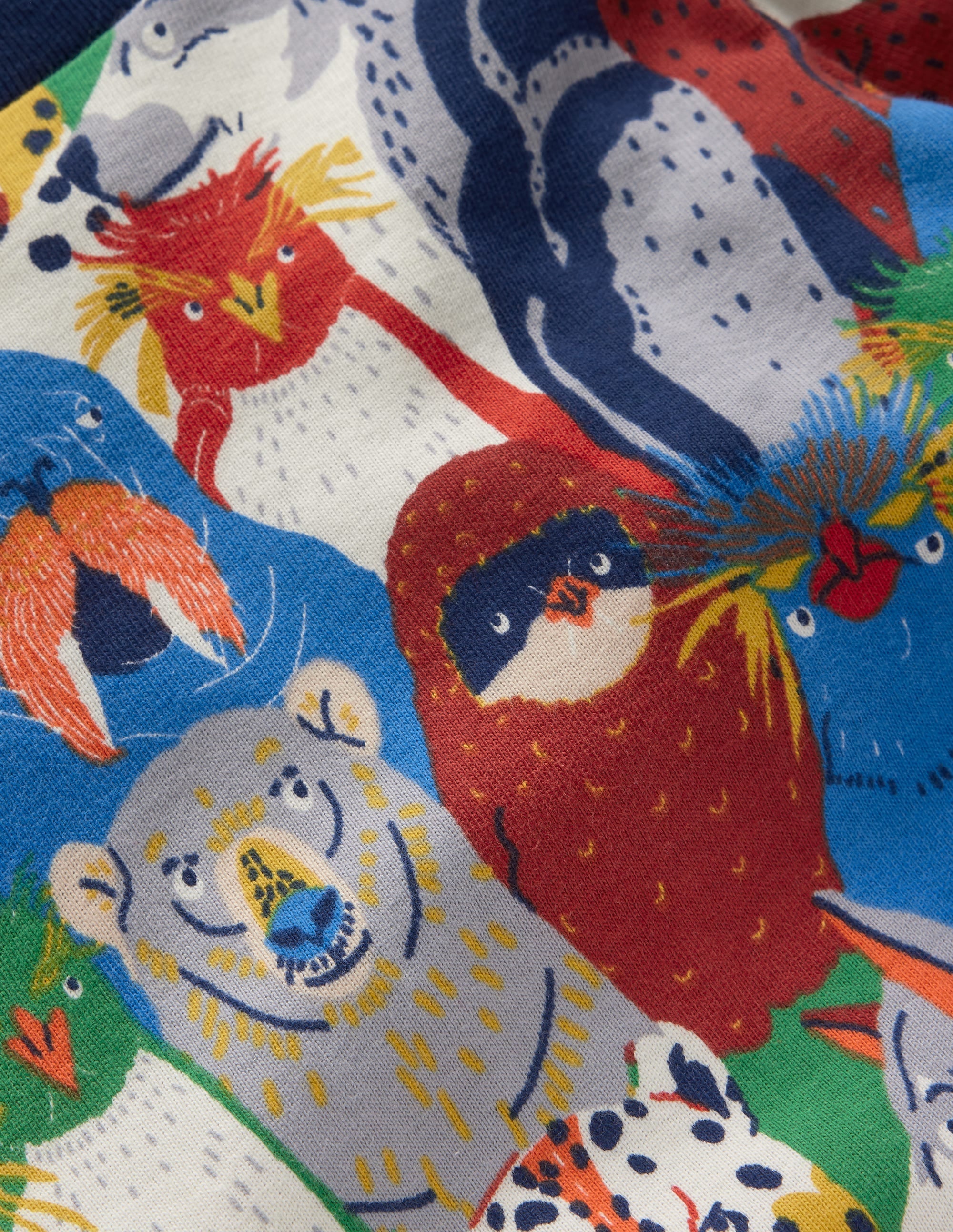 Snug Long John Pajamas-Multi Arctic Audience