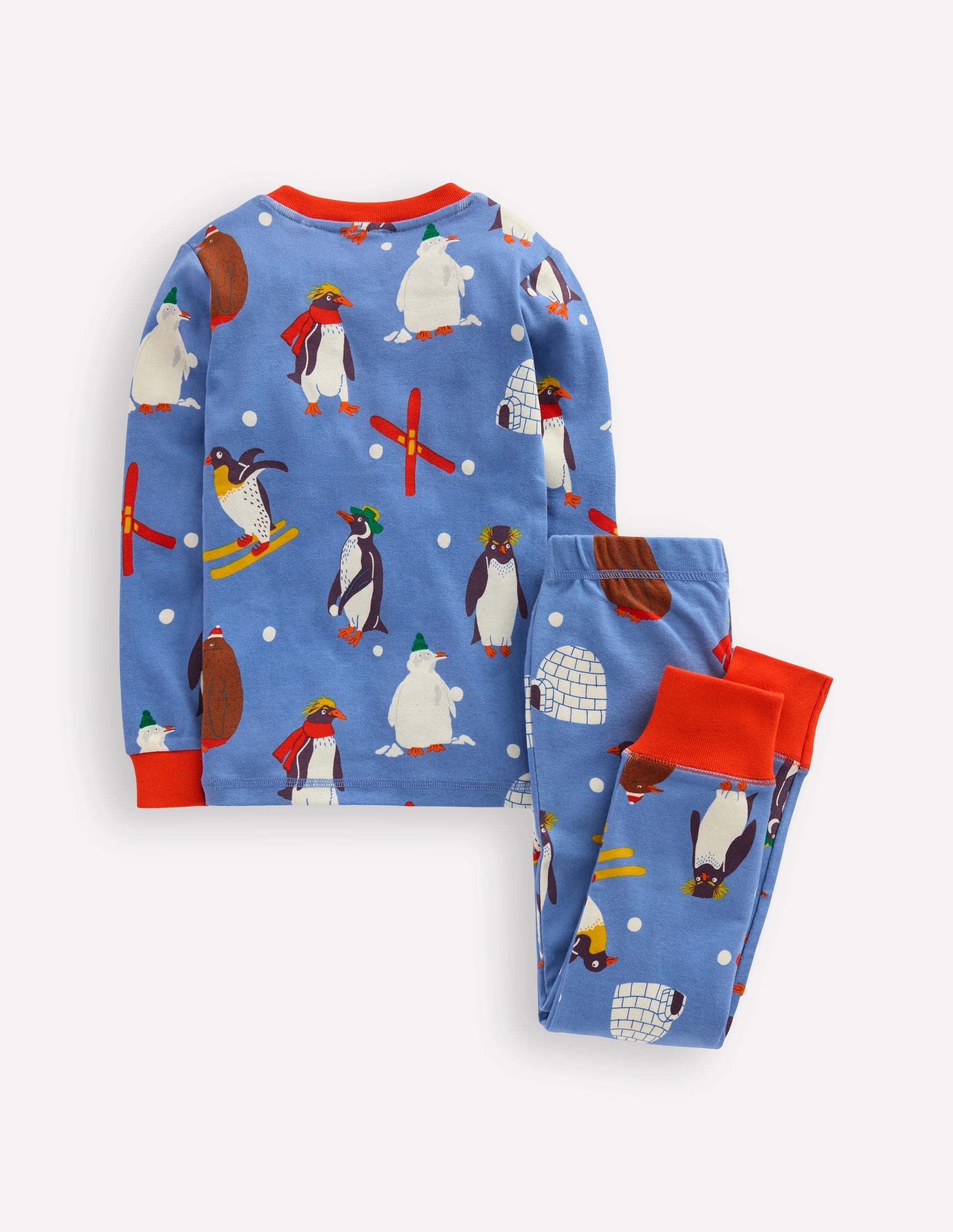 Snug Glow-In-The-Dark Pajamas-Blue Penguins