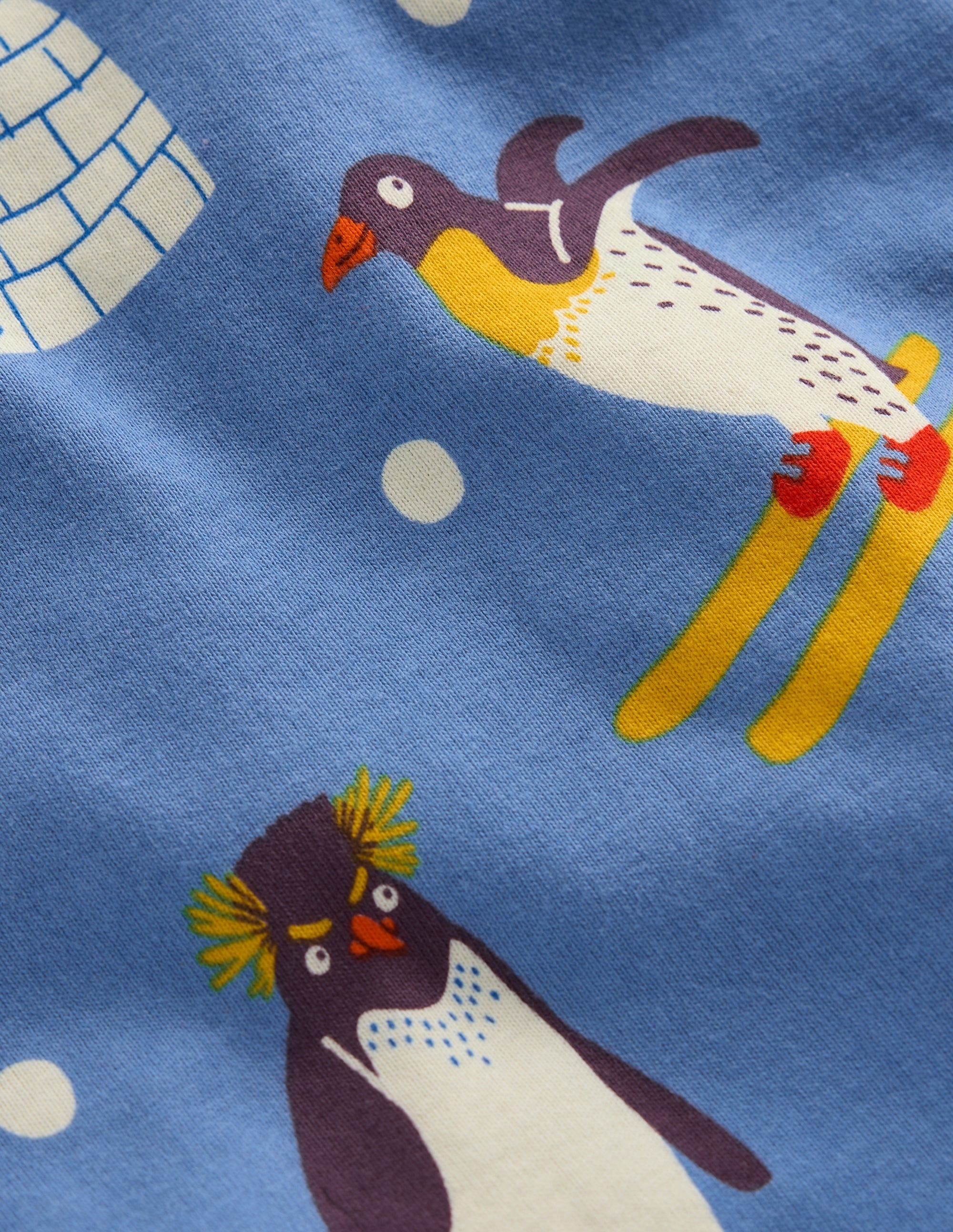 Snug Glow-In-The-Dark Pajamas-Blue Penguins