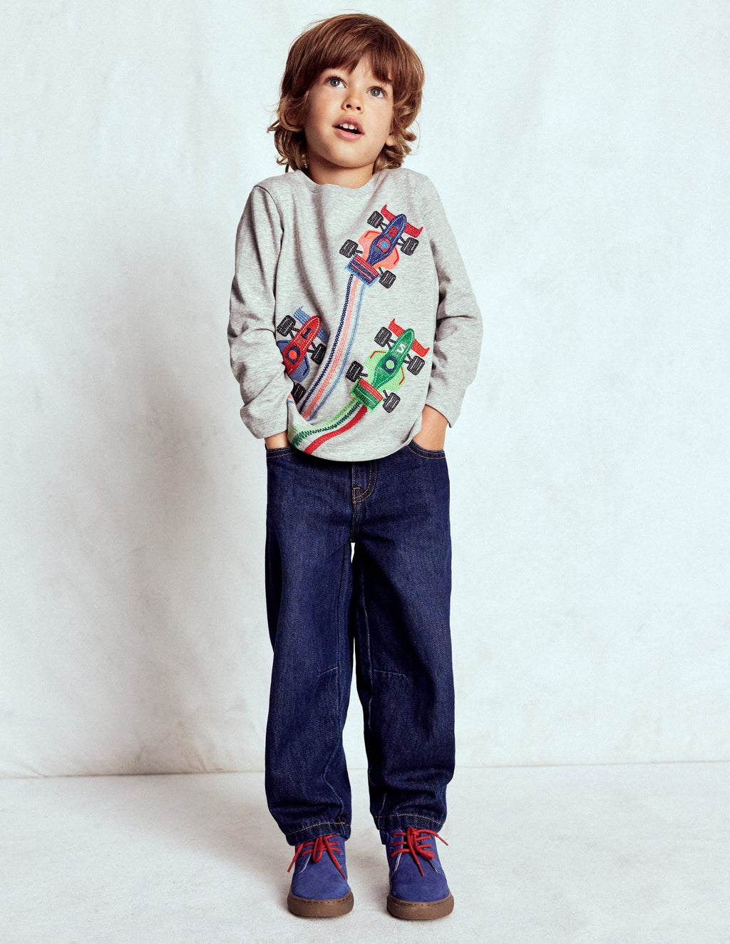 Longsleeve Superstitch T-shirt-Racing Cars