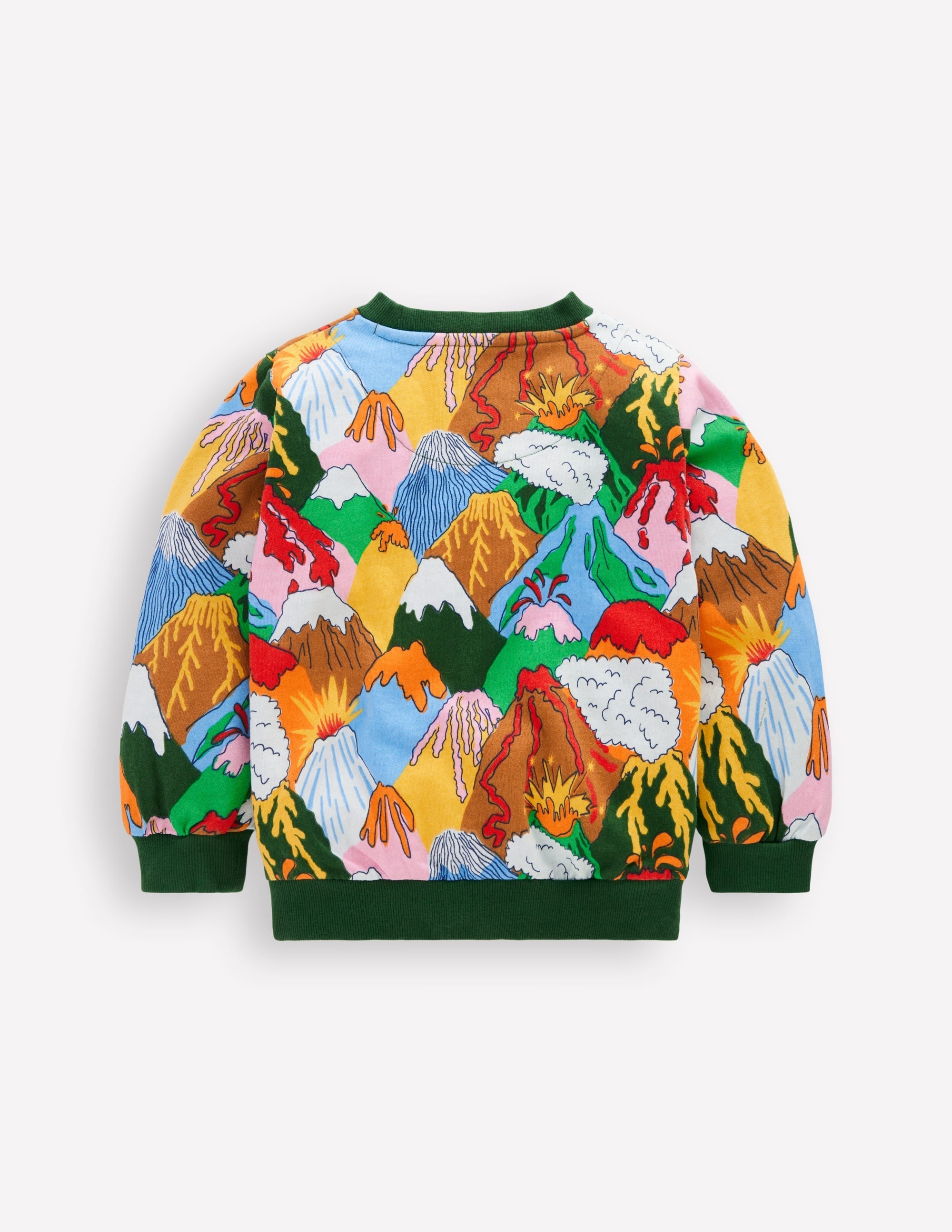 Everyday Printed Sweatshirt-Multi Volcanoes