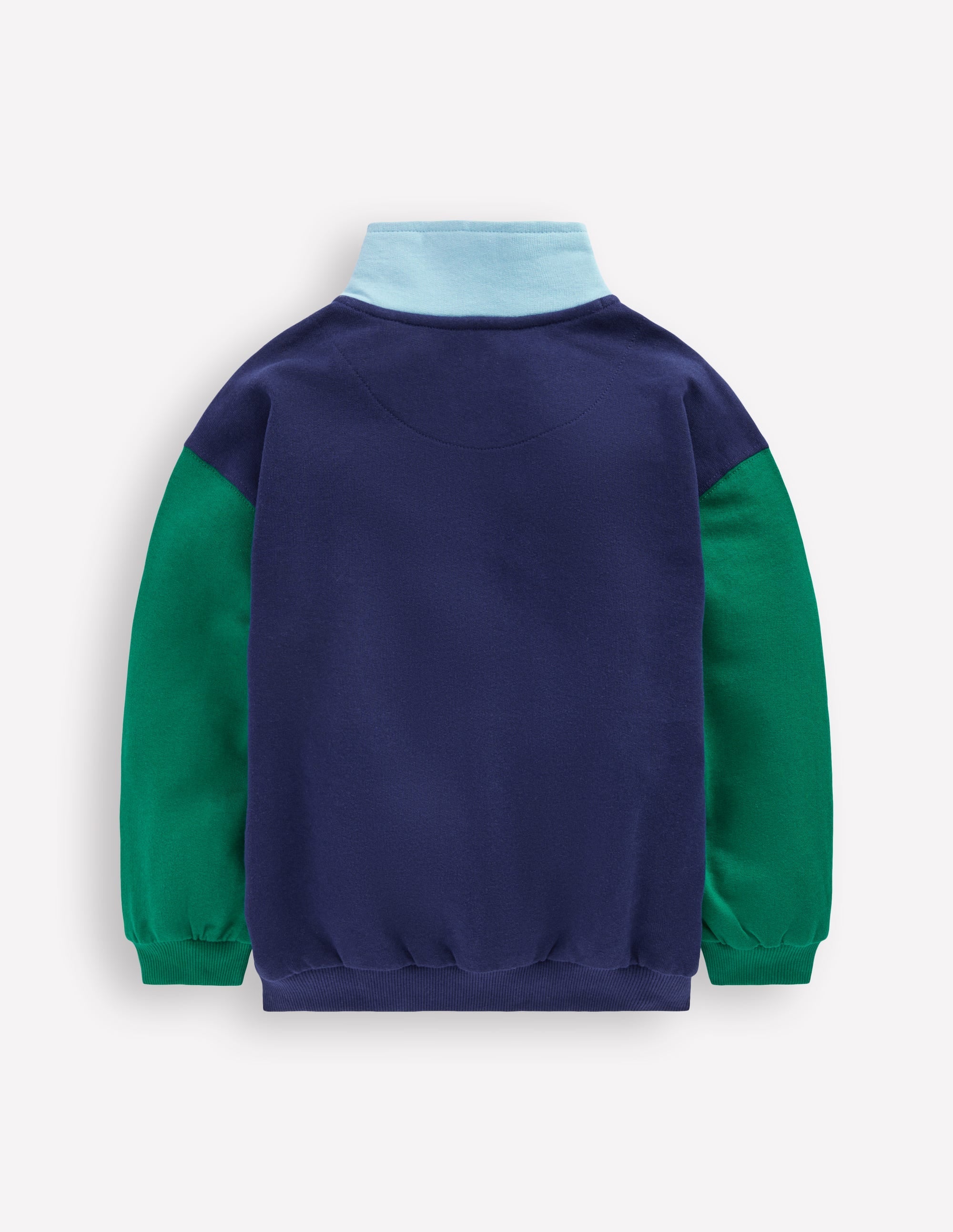 Half-Zip Sweatshirt-Medieval blue Colourblock
