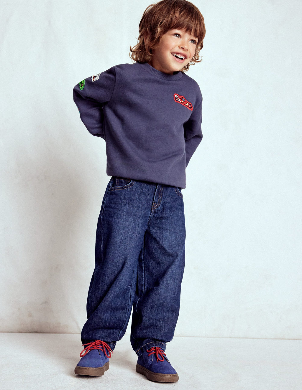 Barrel Jeans-Mid Wash