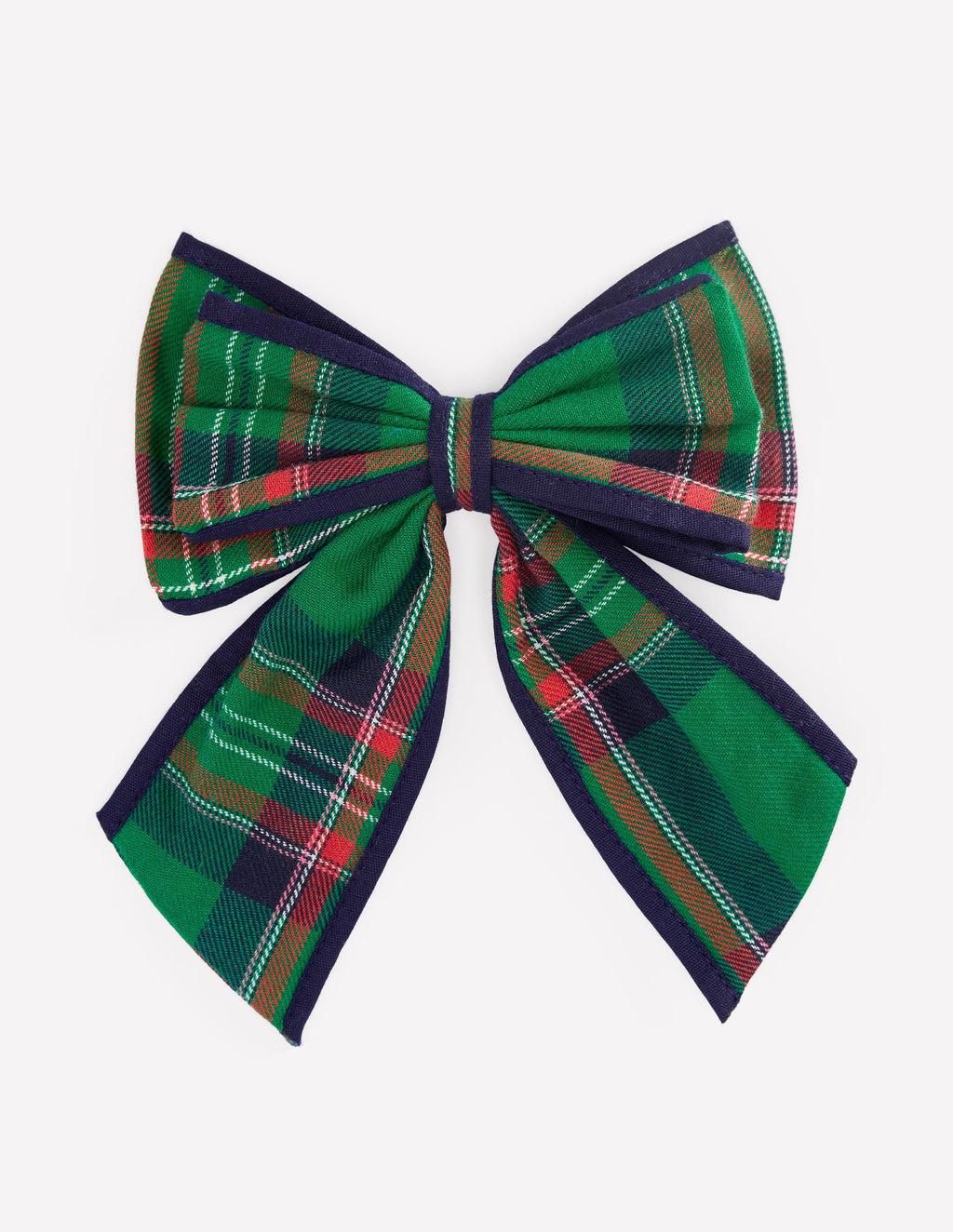 Big Bow Clip-Green Check