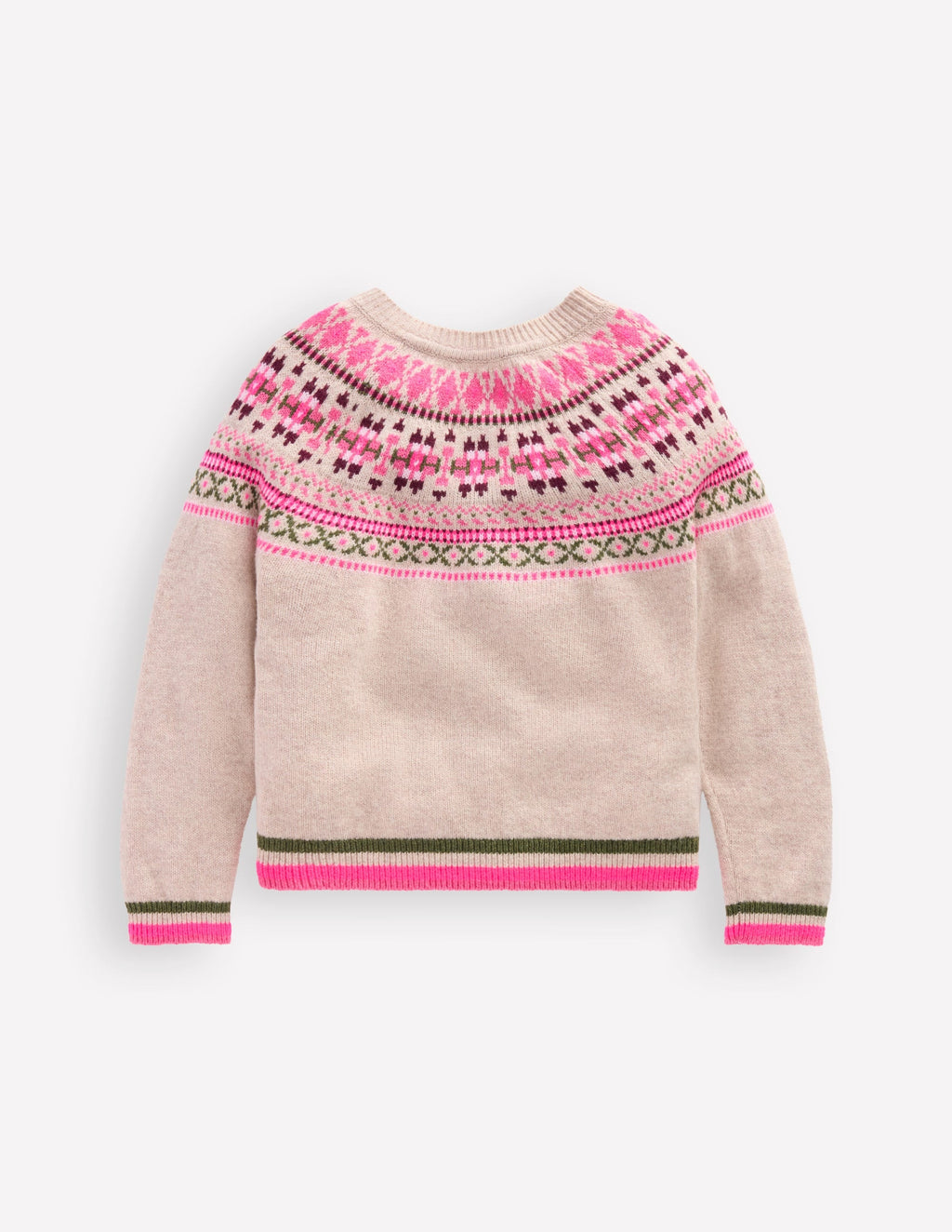 Edie Fair Isle Cardigan-Oatmeal Heritage Fair Isle