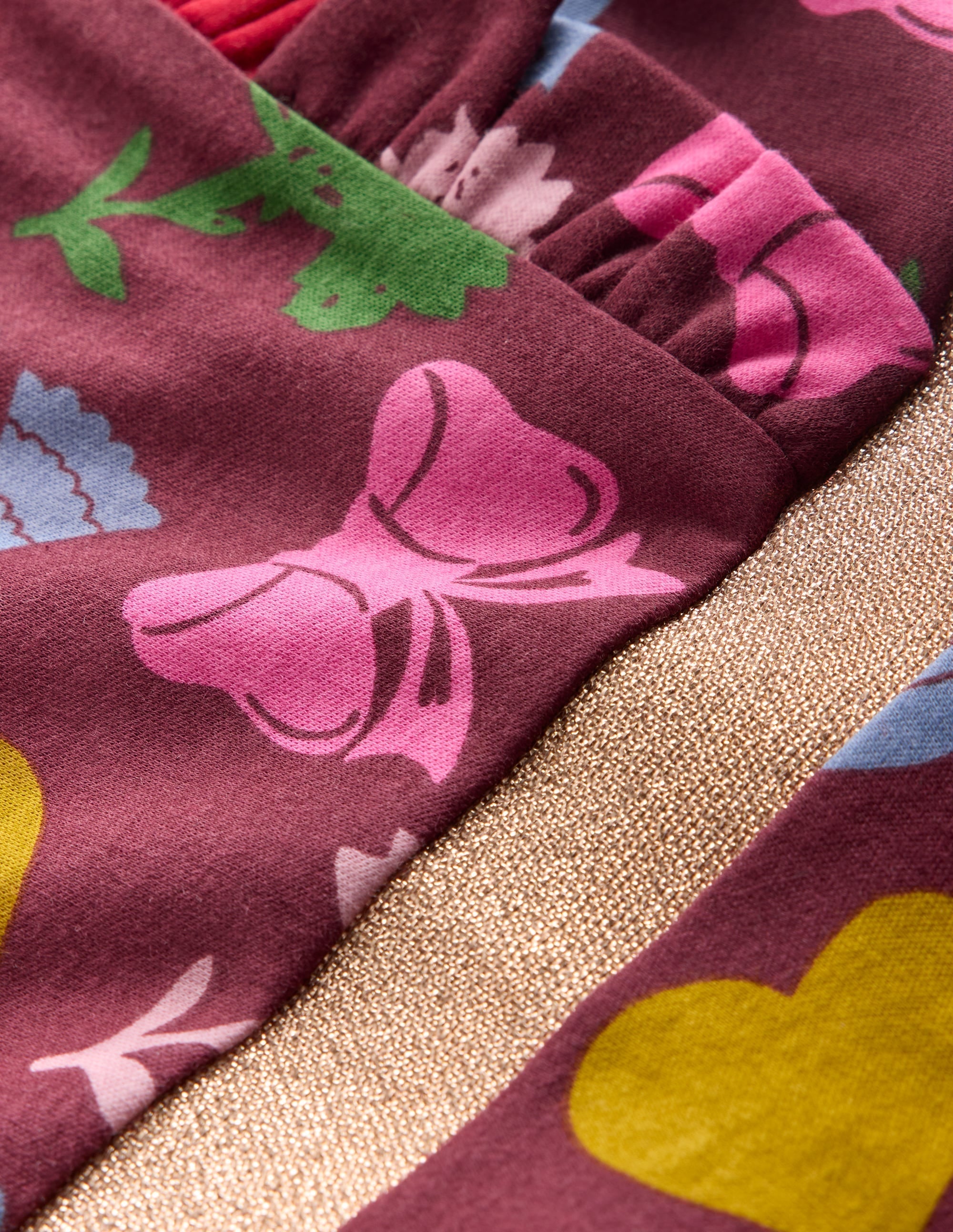 Cora Twirly Jersey Dress-Chestnut Festive Fun