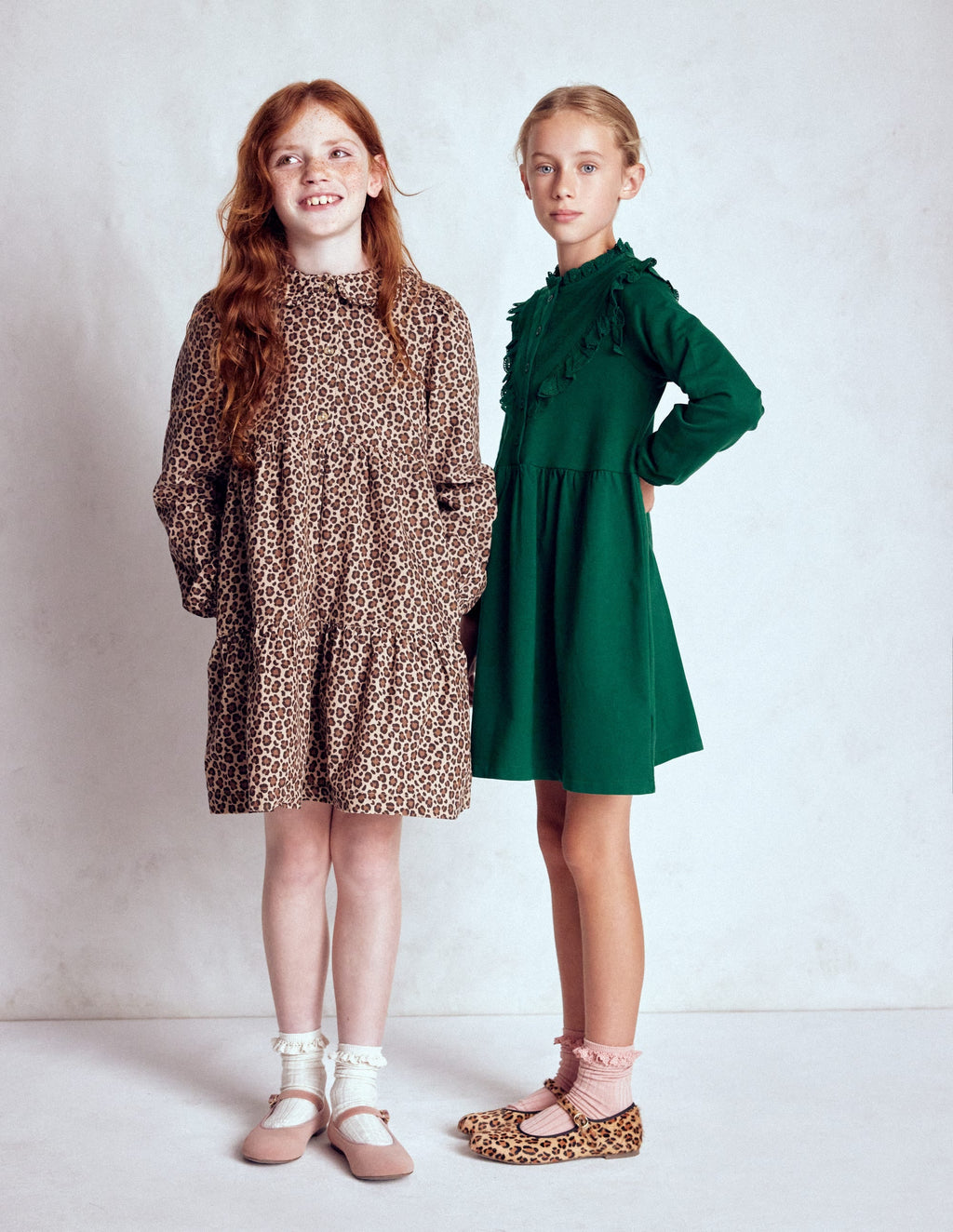 Lace Trim Sweatshirt Dress-Emerald Night