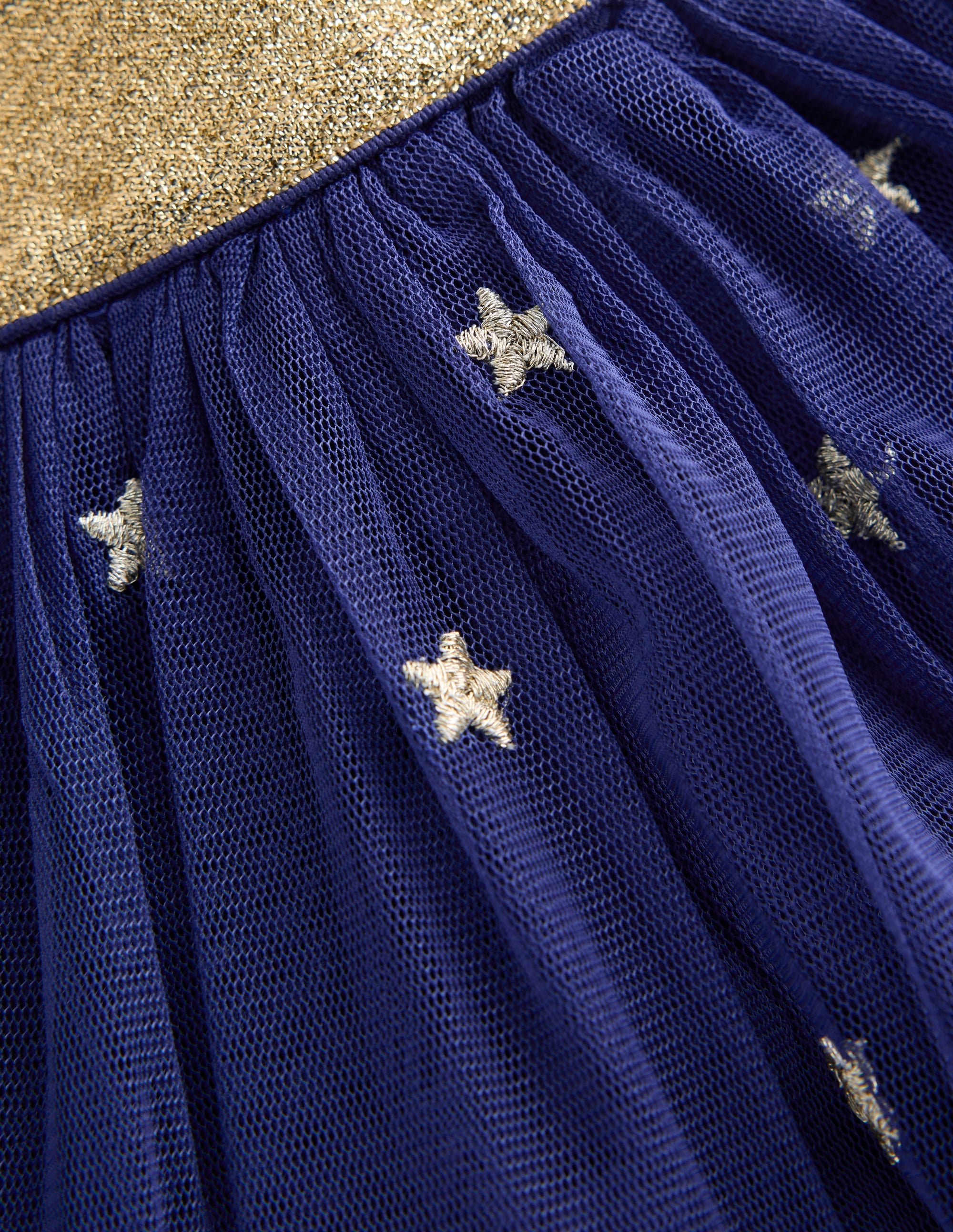 Interest Tulle Skirt-Navy Stars