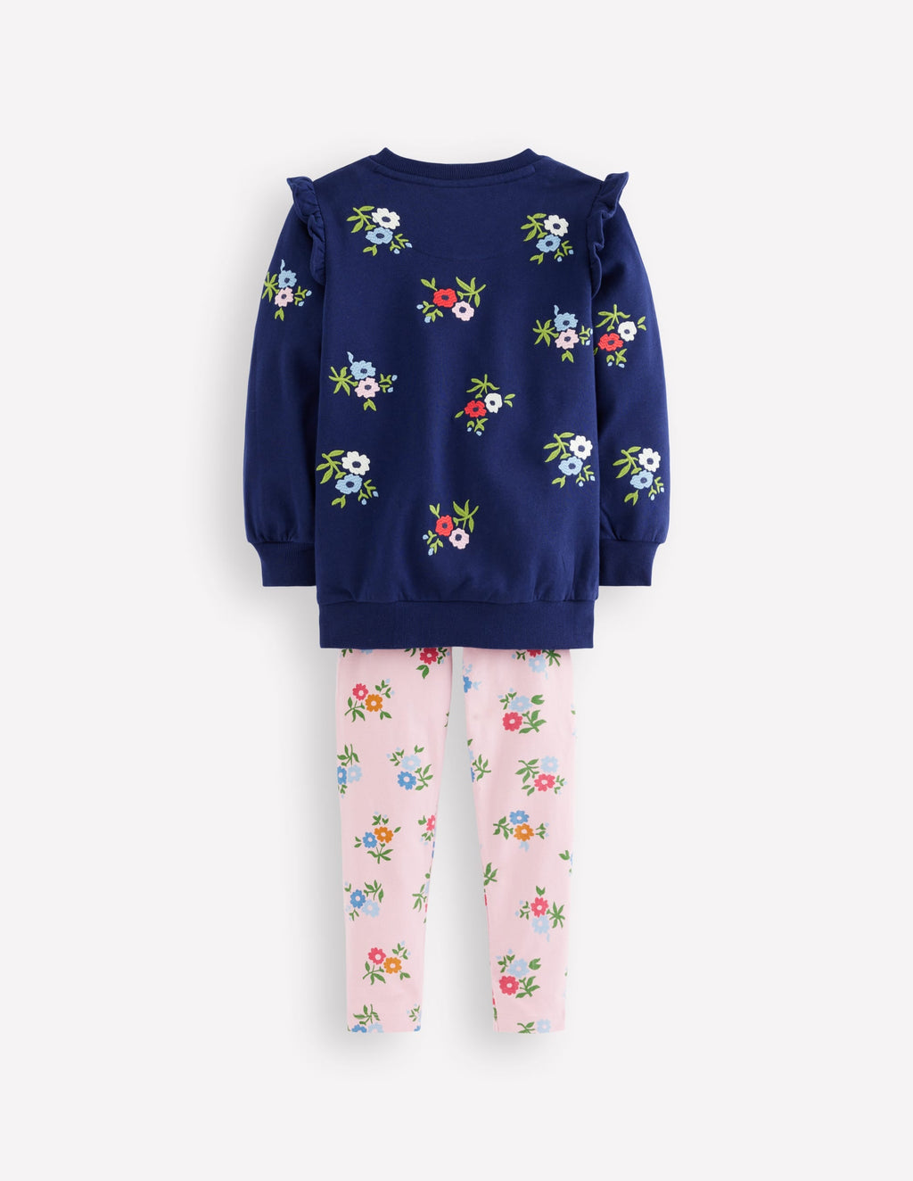 Embroidered Tunic Set-College Navy Embroidery