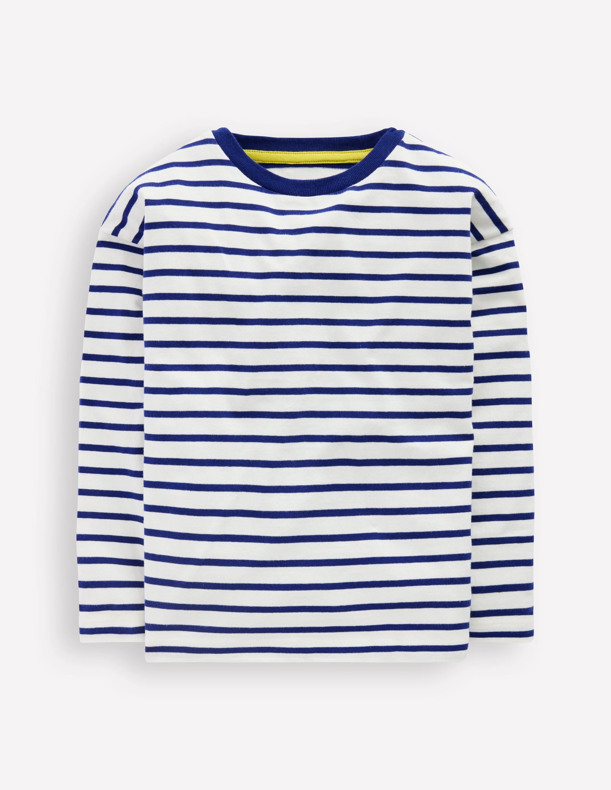 Long Sleeve Relaxed Breton-Ivory/College Navy