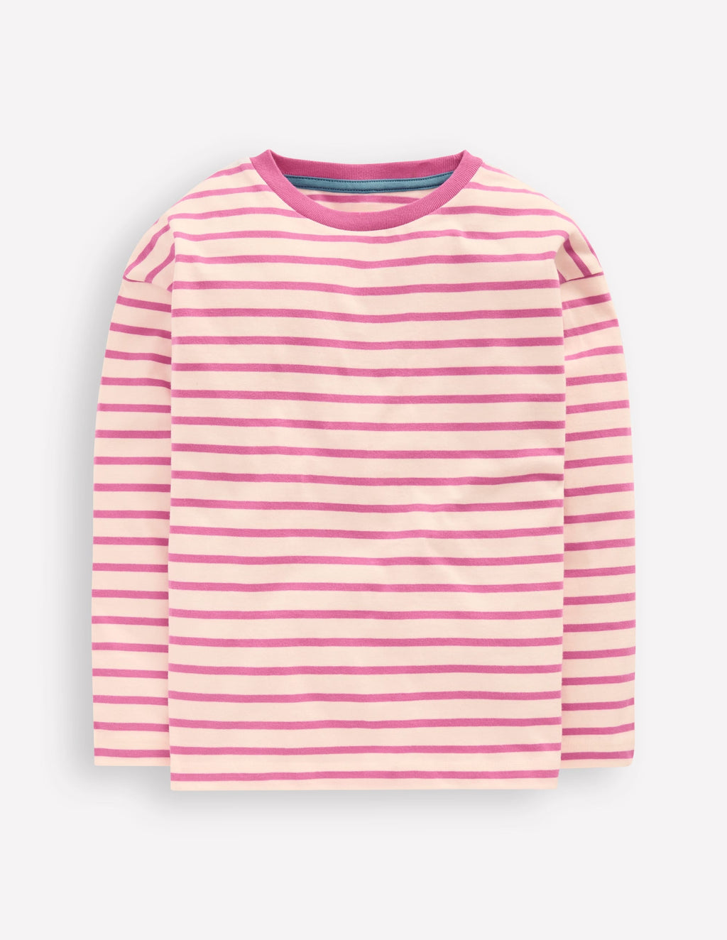 Long Sleeve Relaxed Breton-Pink/Oatmeal Marl