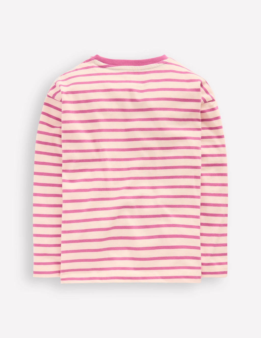 Long Sleeve Relaxed Breton-Pink/Oatmeal Marl