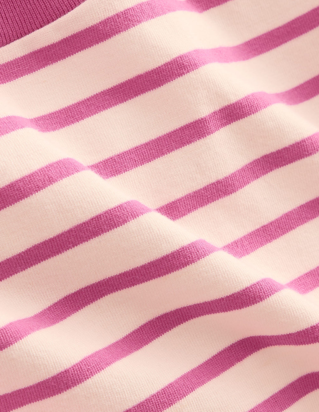 Long Sleeve Relaxed Breton-Pink/Oatmeal Marl