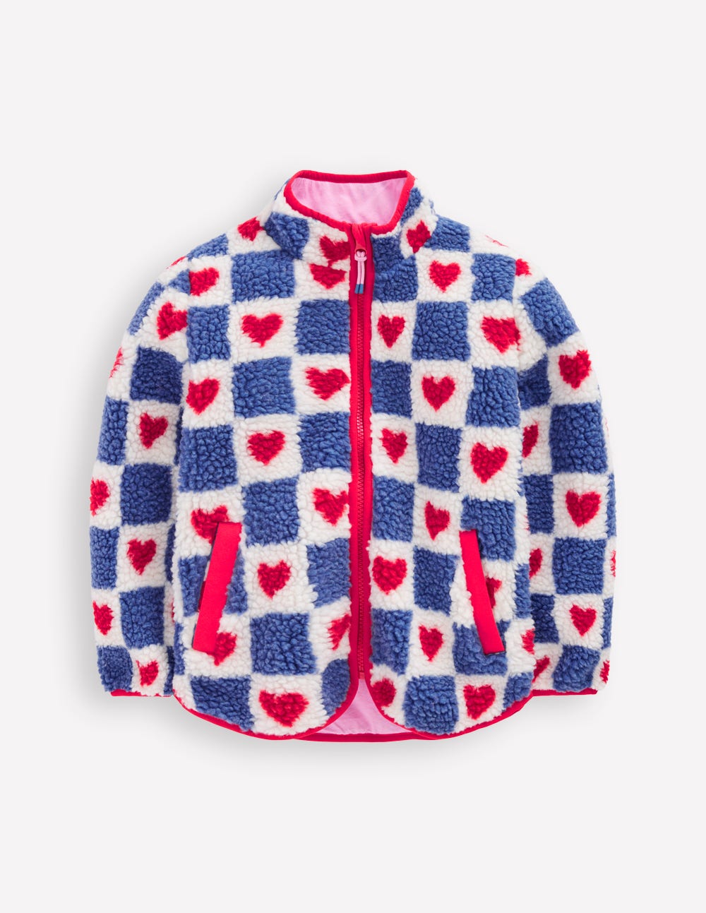 Eden Borg Zip-through Jacket-Blue Heart Stamp