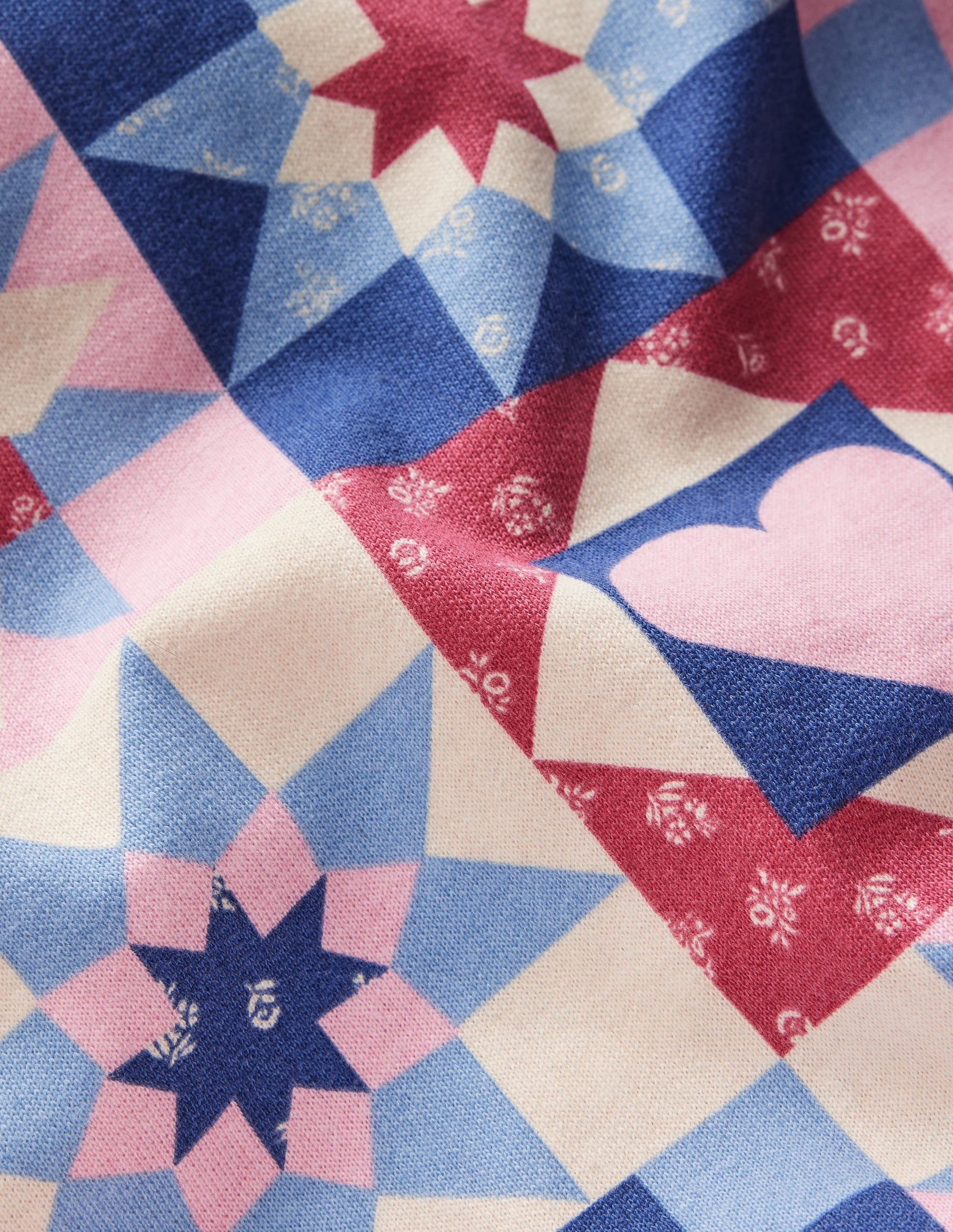 Printed Sweatshirt-Alaskan Blue Patchwork