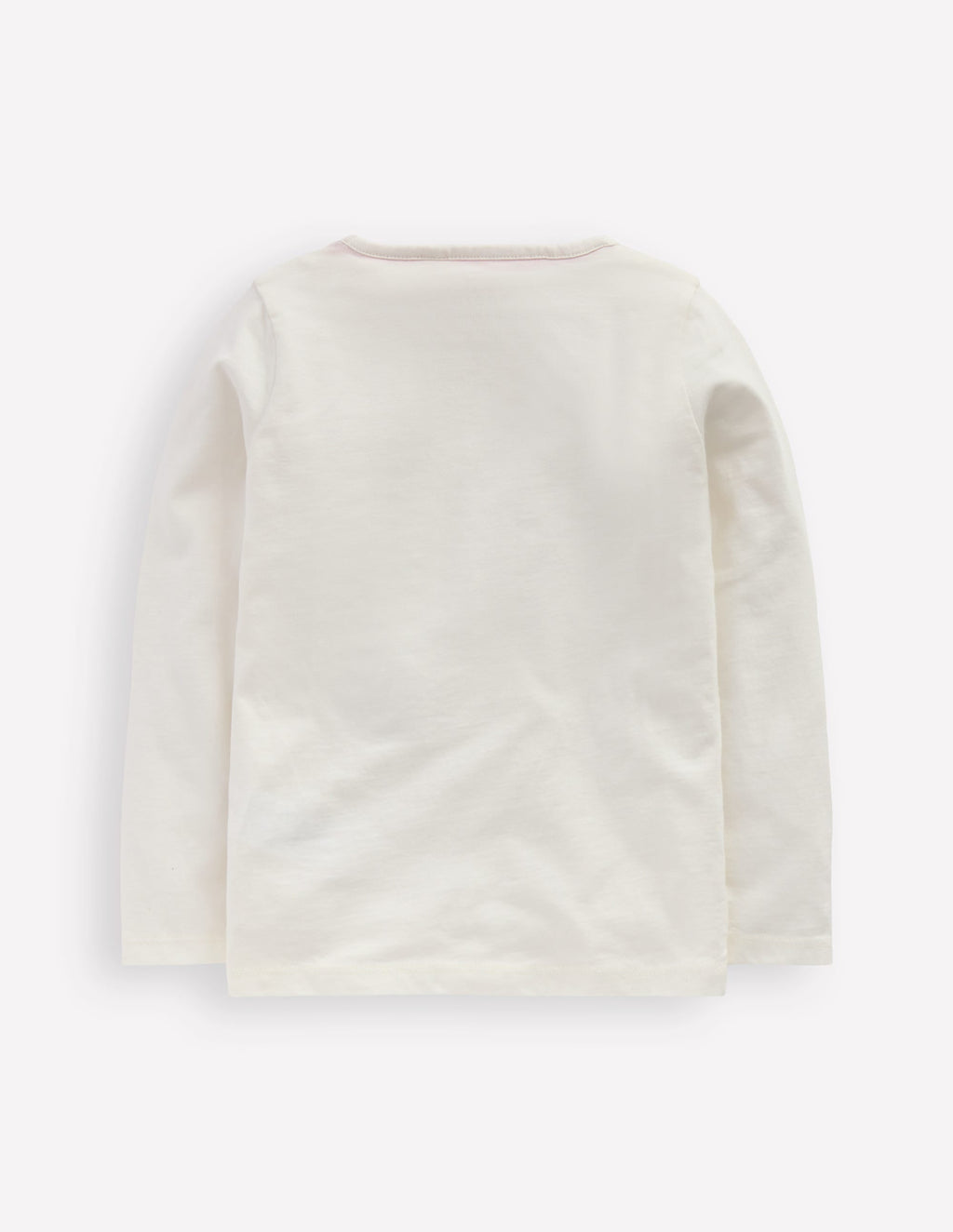 Long Sleeve Bouclé T-shirt-Soft Ivory Skiers