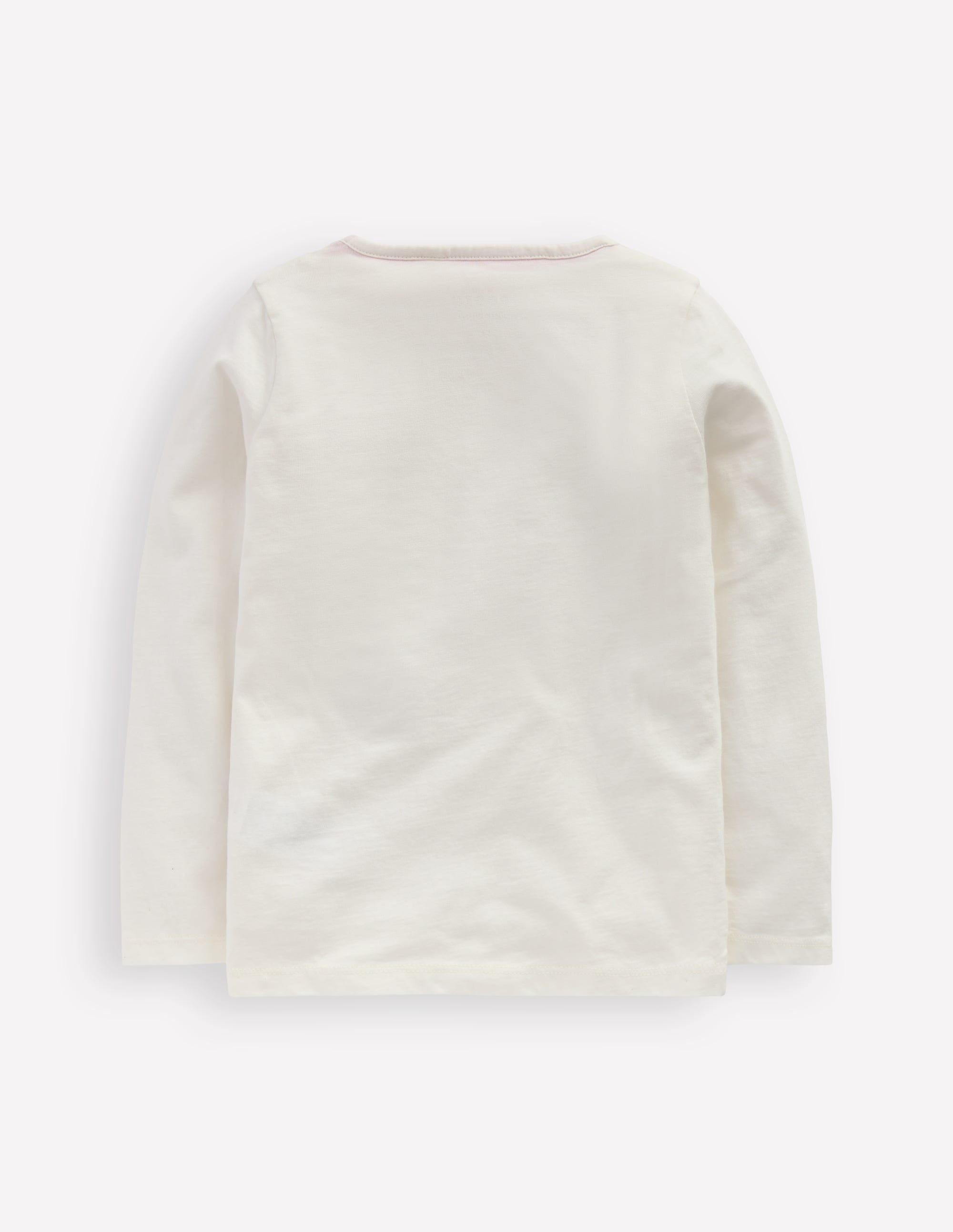 Long Sleeve Bouclé T-shirt-Soft Ivory Skiers