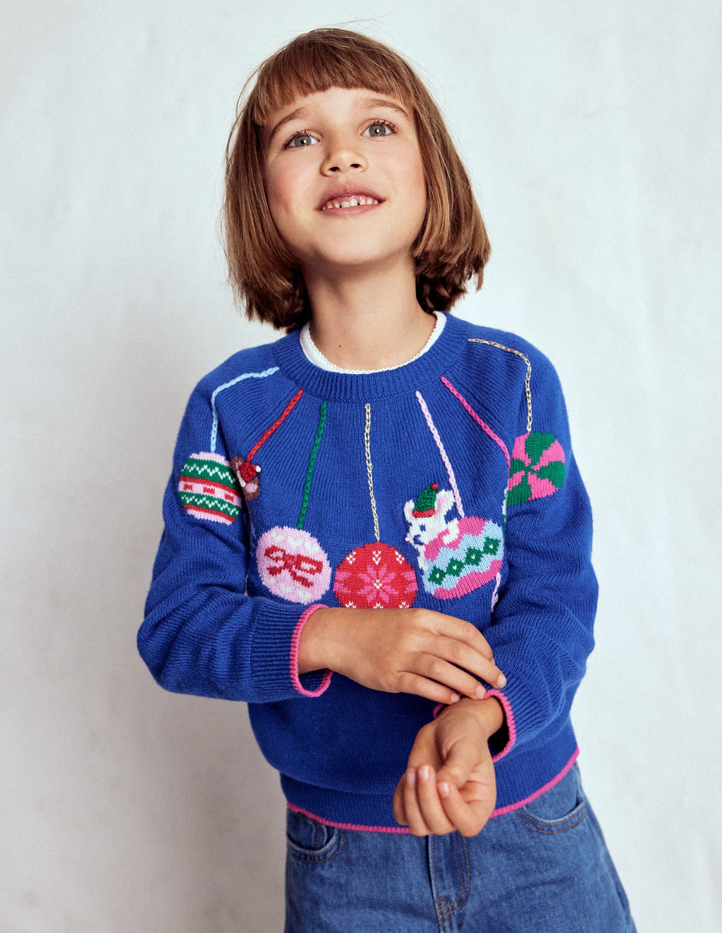 Fun Logo Sweater-College Navy Baubles