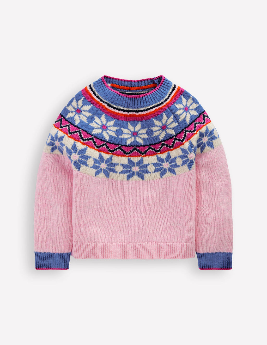 Eleanor Fair Isle Sweater-Blooming Pink