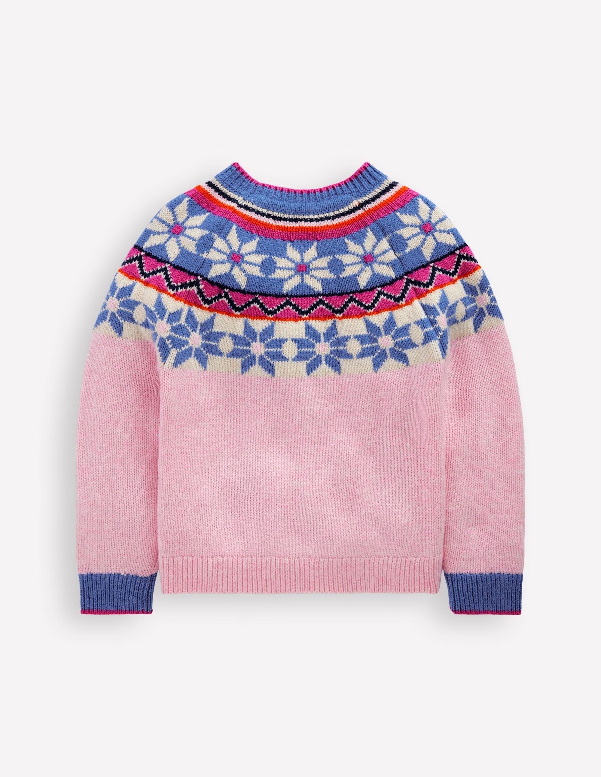 Eleanor Fair Isle Sweater-Blooming Pink