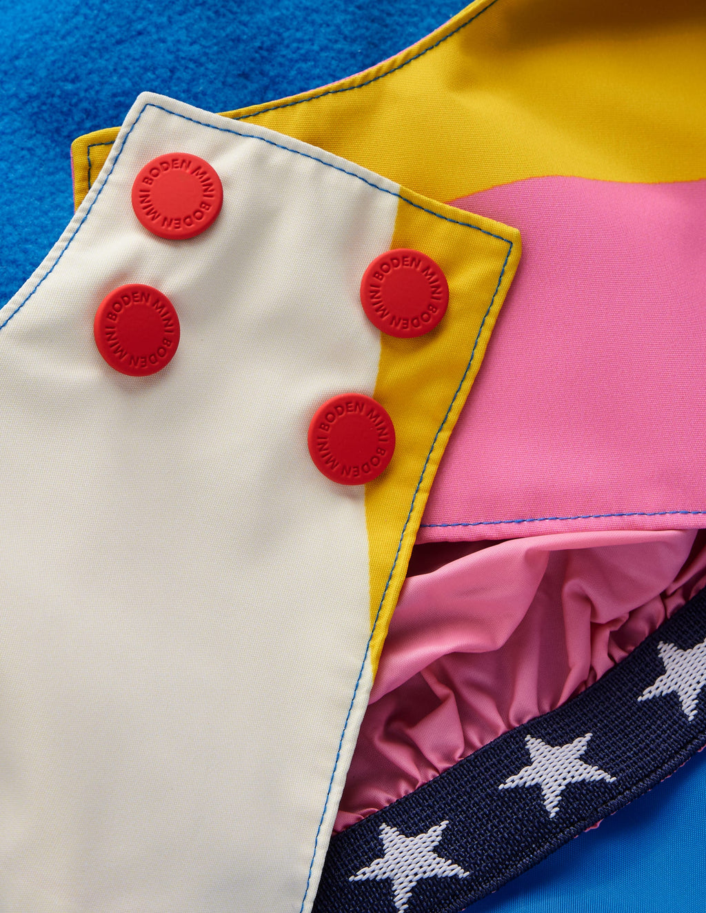 All-weather Waterproof Coat-Multi Rainbow Stripe