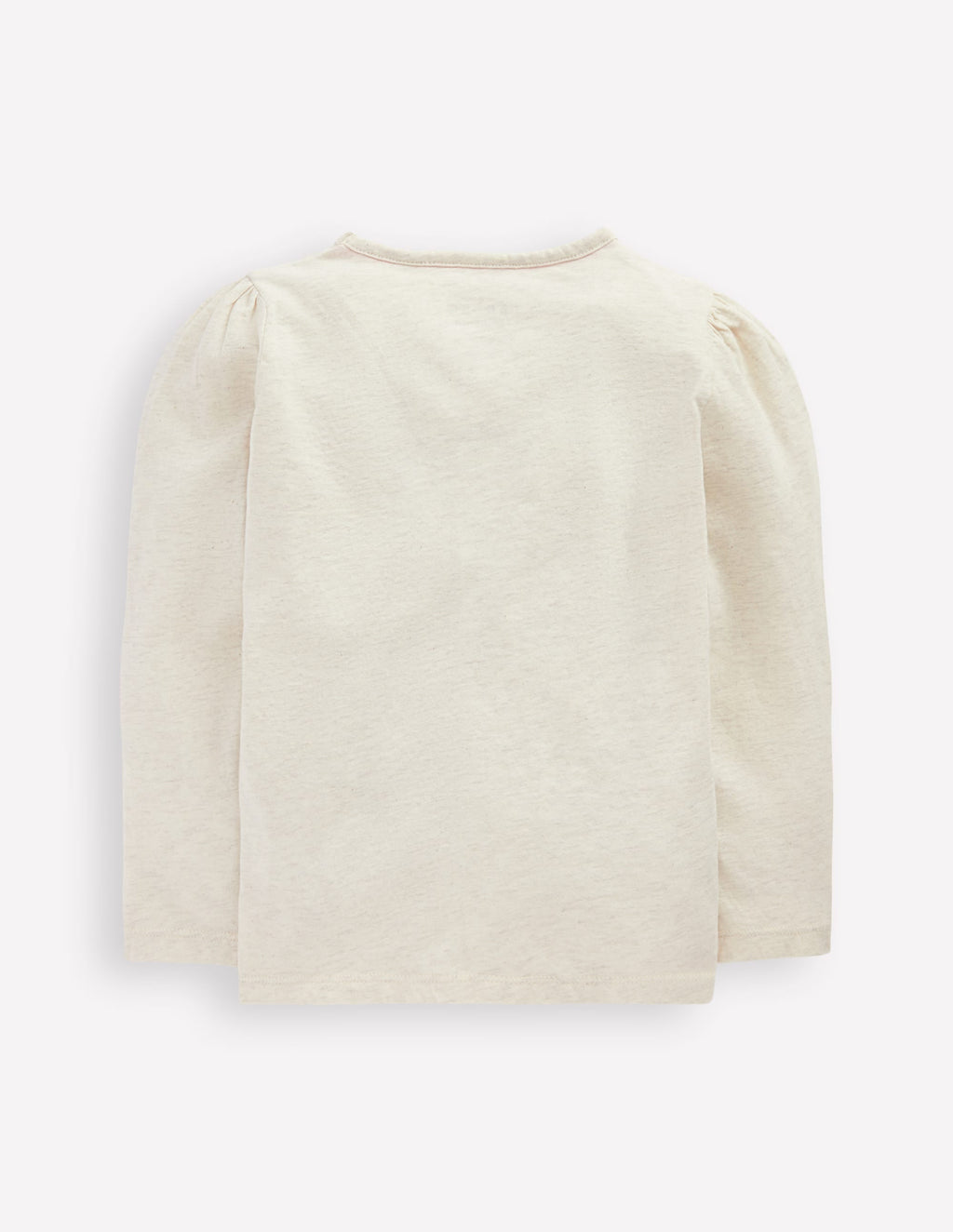 Puff Sleeve Appliqué  T-shirt-Ruffle Heart