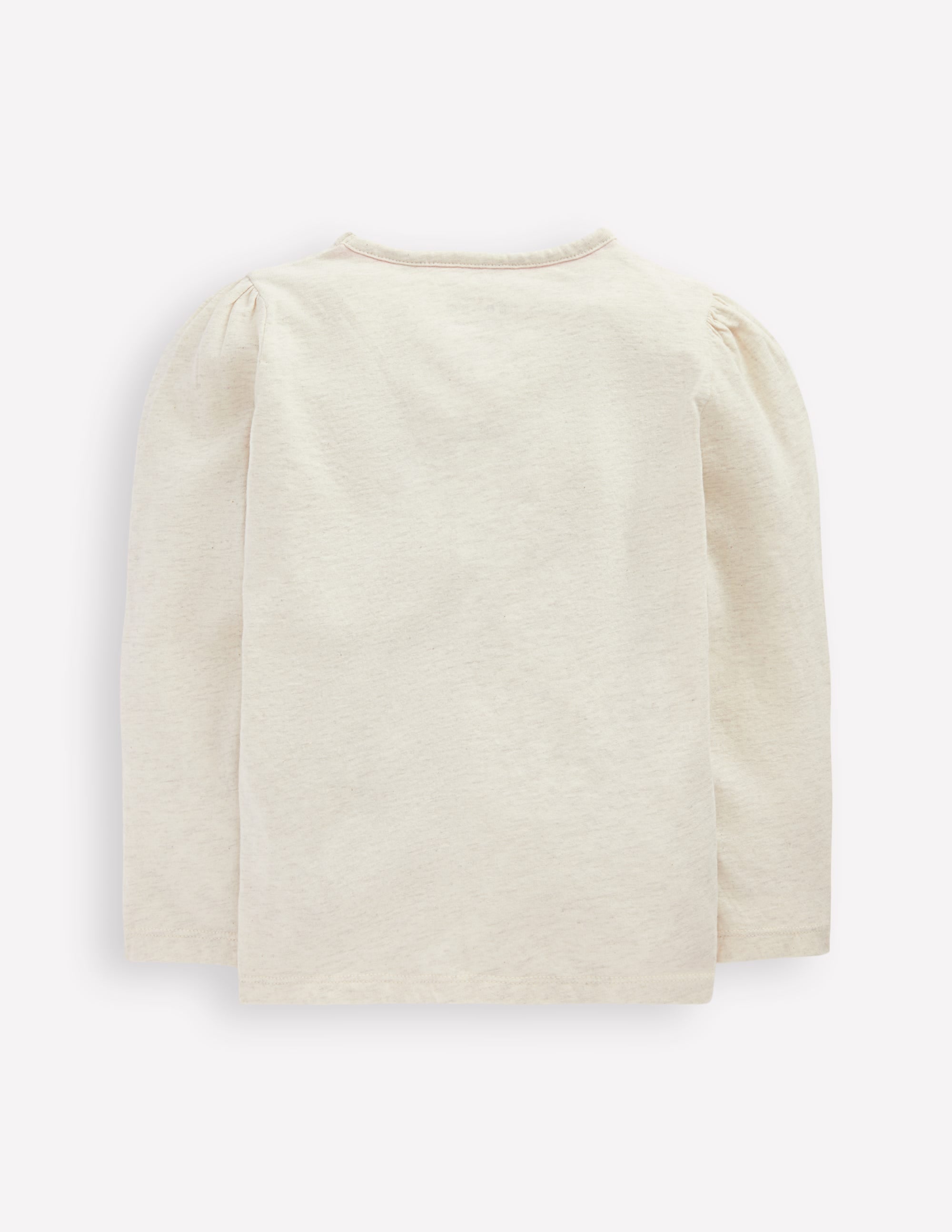 Puff Sleeve Appliqué  T-shirt-Ruffle Heart