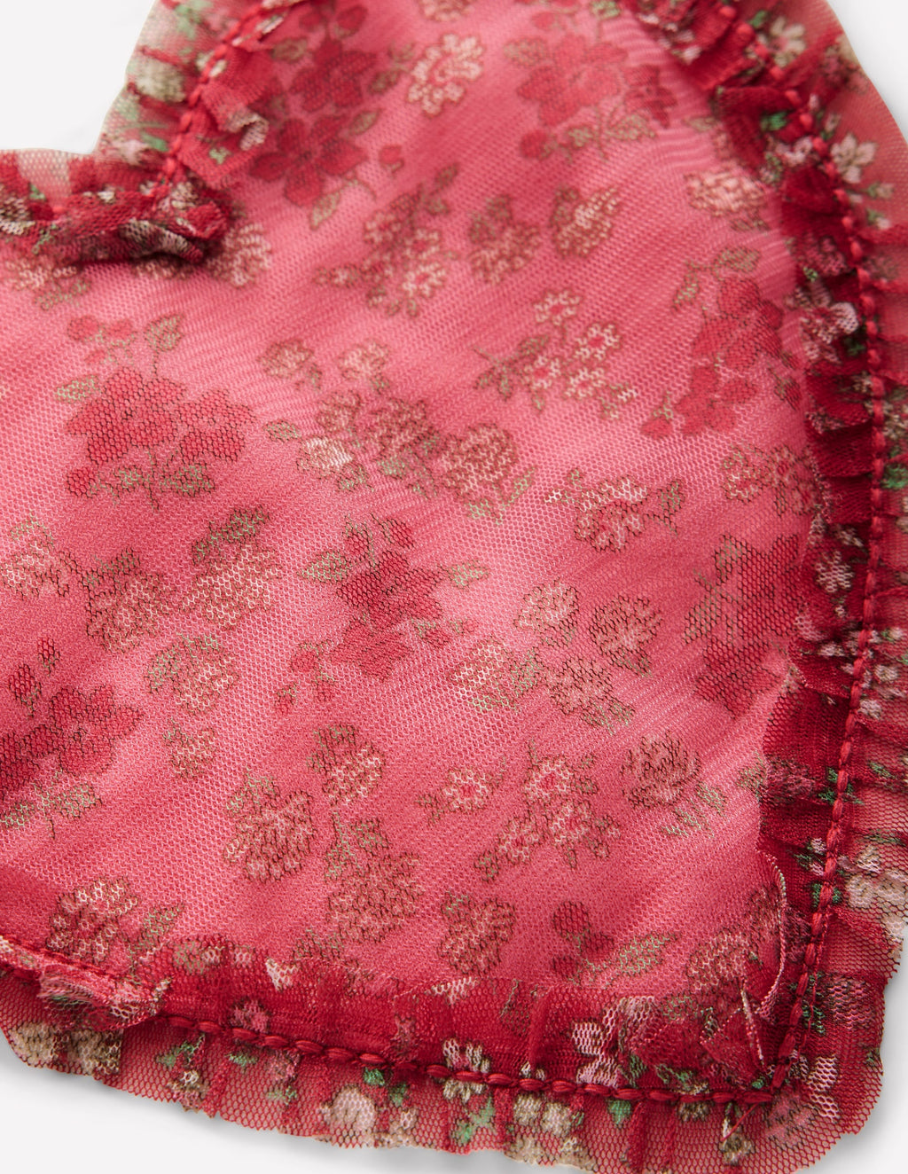 Puff Sleeve Appliqué  T-shirt-Ruffle Heart