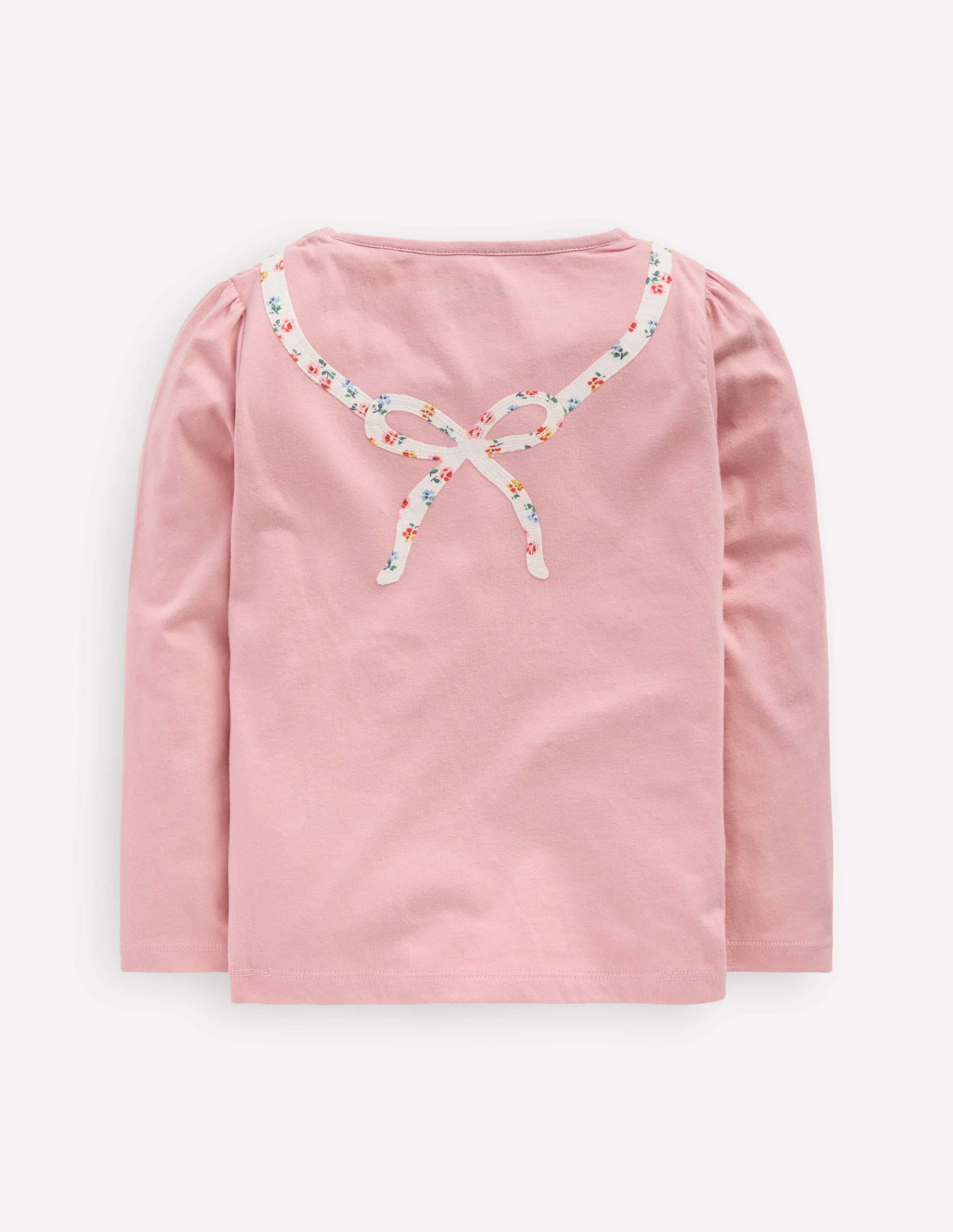 Puff Sleeve Appliqué  T-shirt-Vintage Pink Skates