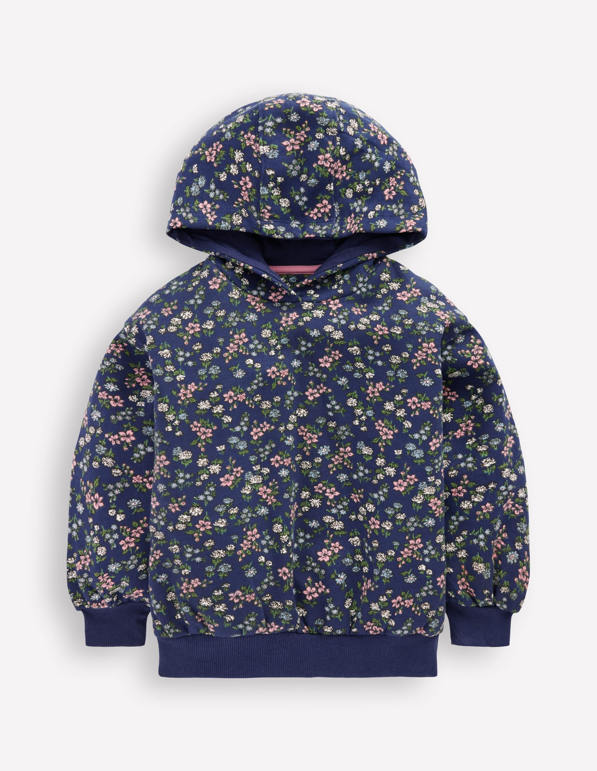 Printed Hoody-Starboard Blue Meadow Floral