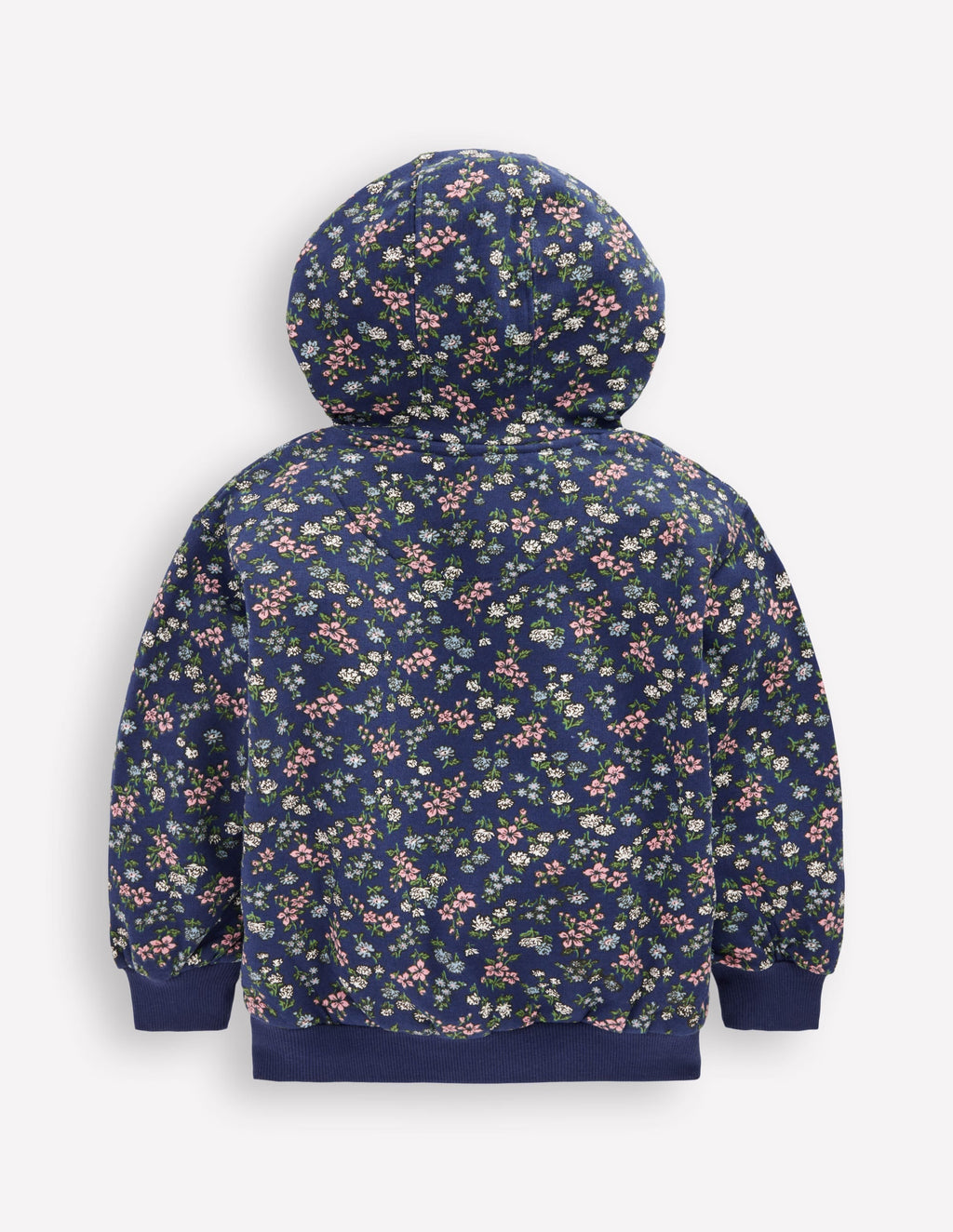 Printed Hoody-Starboard Blue Meadow Floral