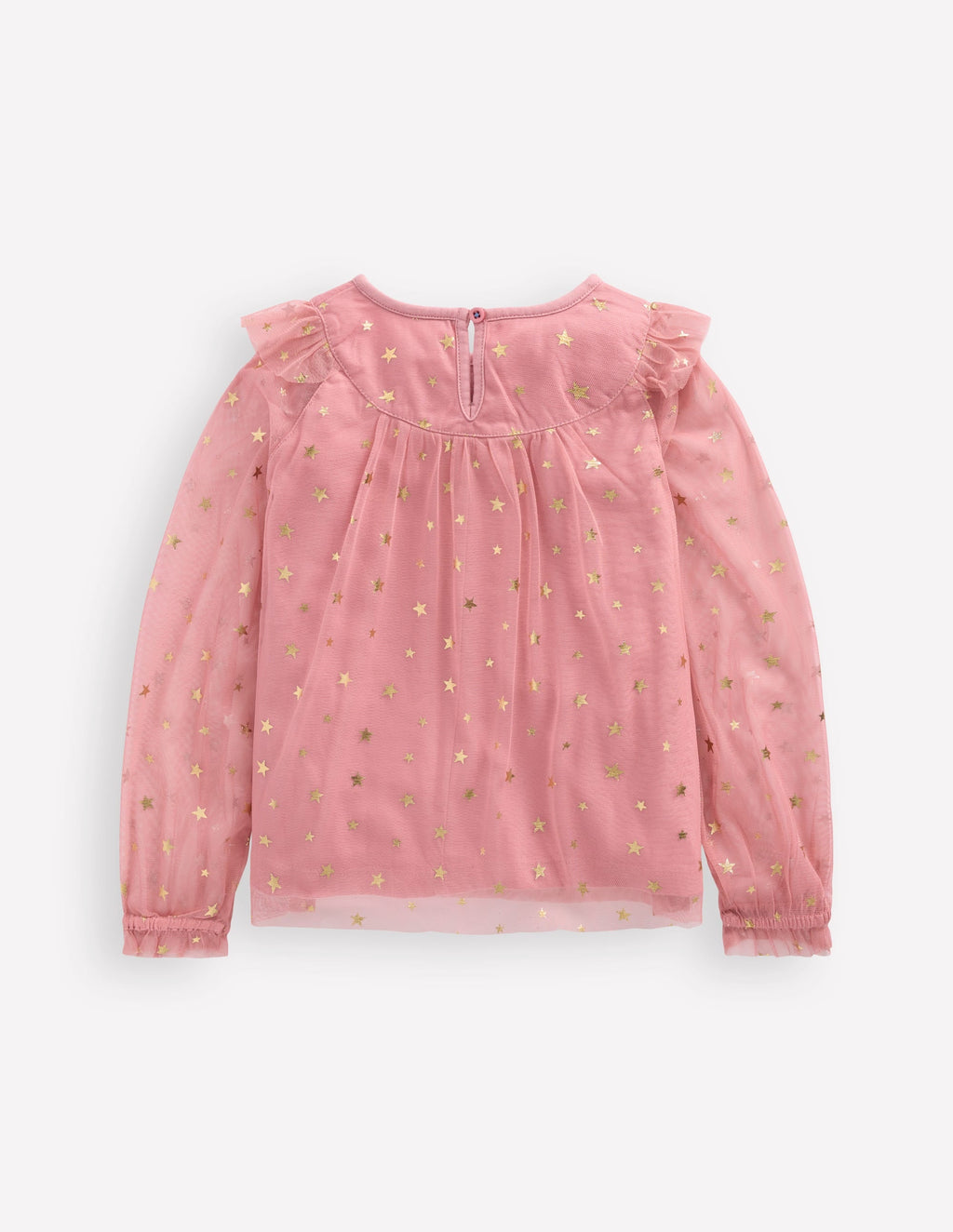 Tulle Party Top-Almond Pink Stars