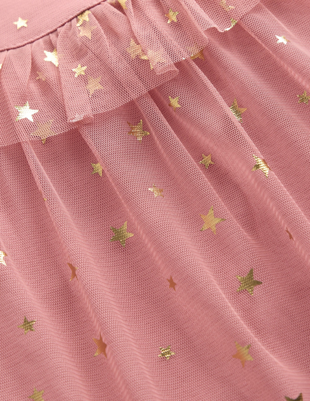 Tulle Party Top-Almond Pink Stars