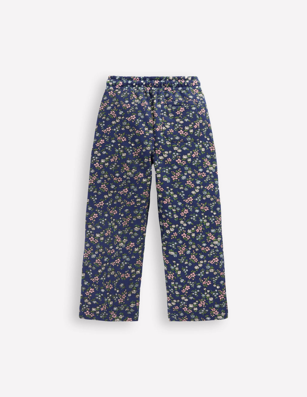 Wide Leg Printed Sweatpants-Starboard Blue Meadow Floral