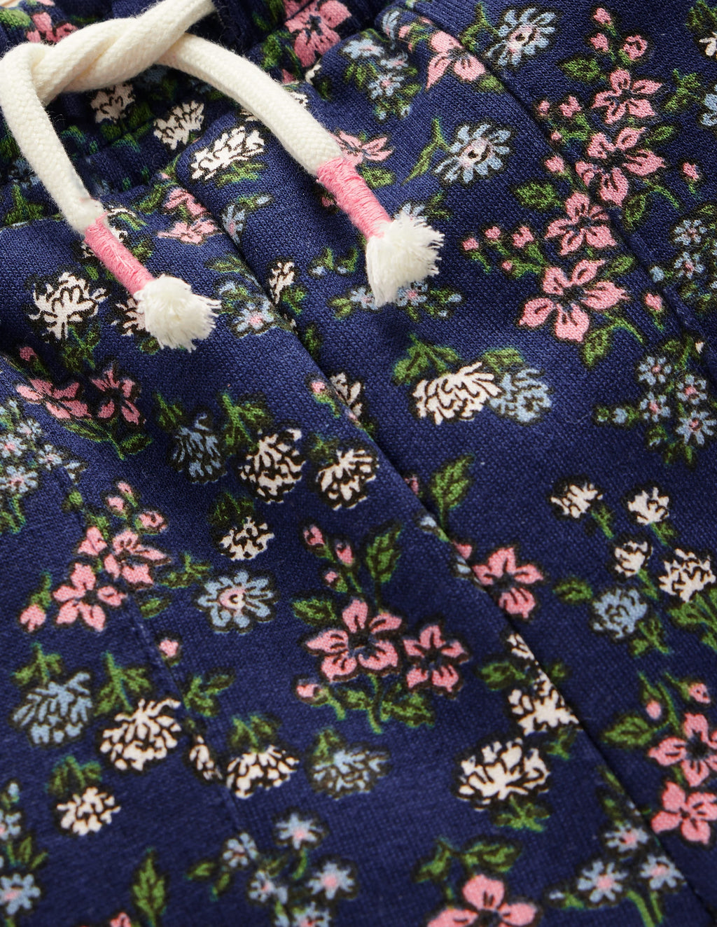 Wide Leg Printed Sweatpants-Starboard Blue Meadow Floral