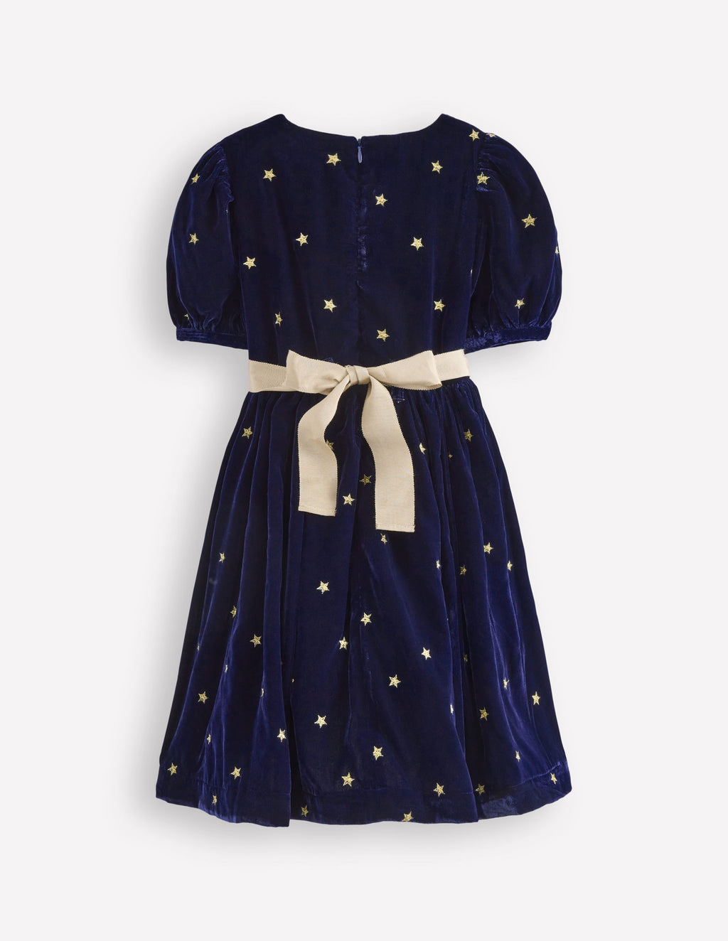 Velvet Party dress-College Navy Gold Stars