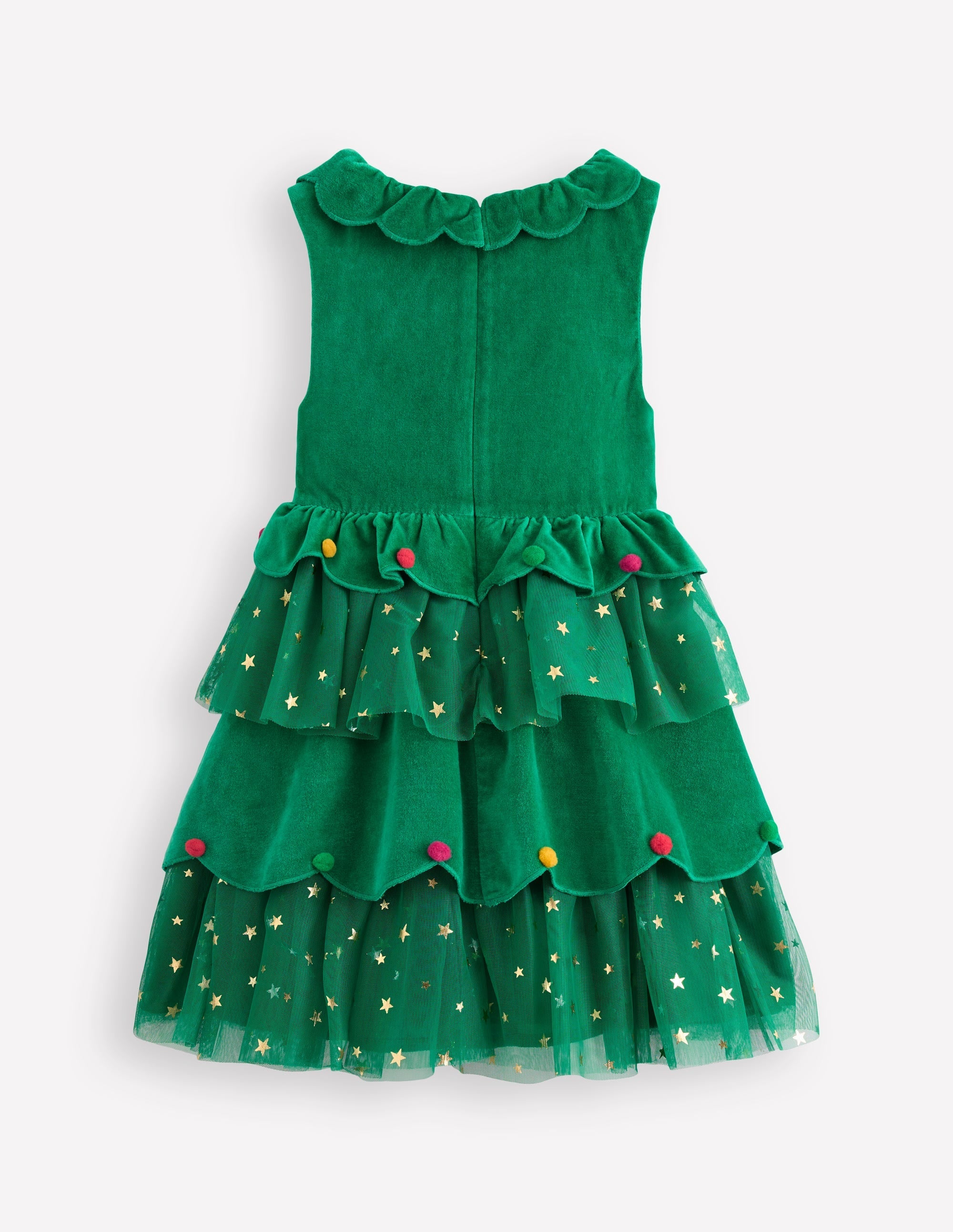 Christmas Tree Tulle Dress-Shady Green