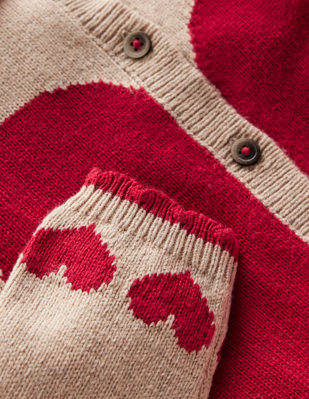 Collared Logo Cardigan-Chinchilla Melange Heart