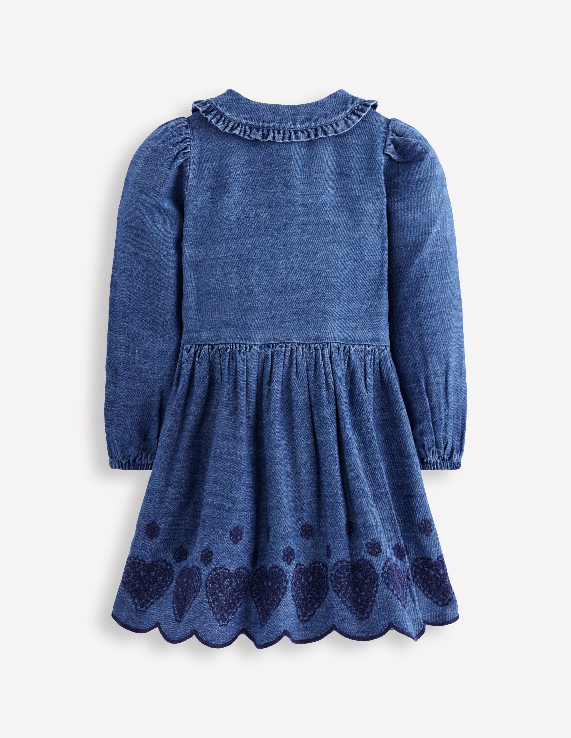 Pretty Shirt Dress-Mid Vintage Broderie Hearts