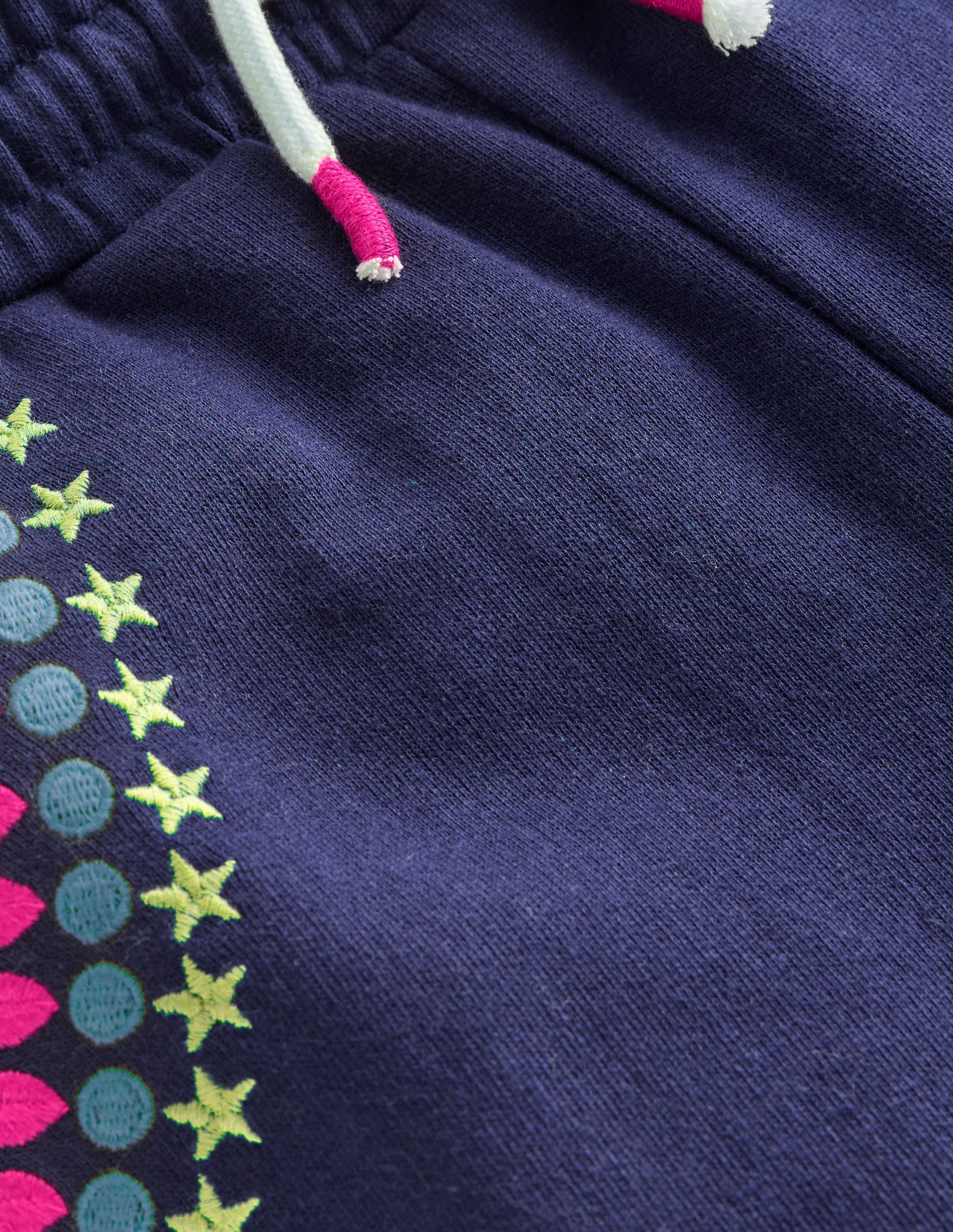 Embroidered Kick Sweatpants-College Navy Embroidery