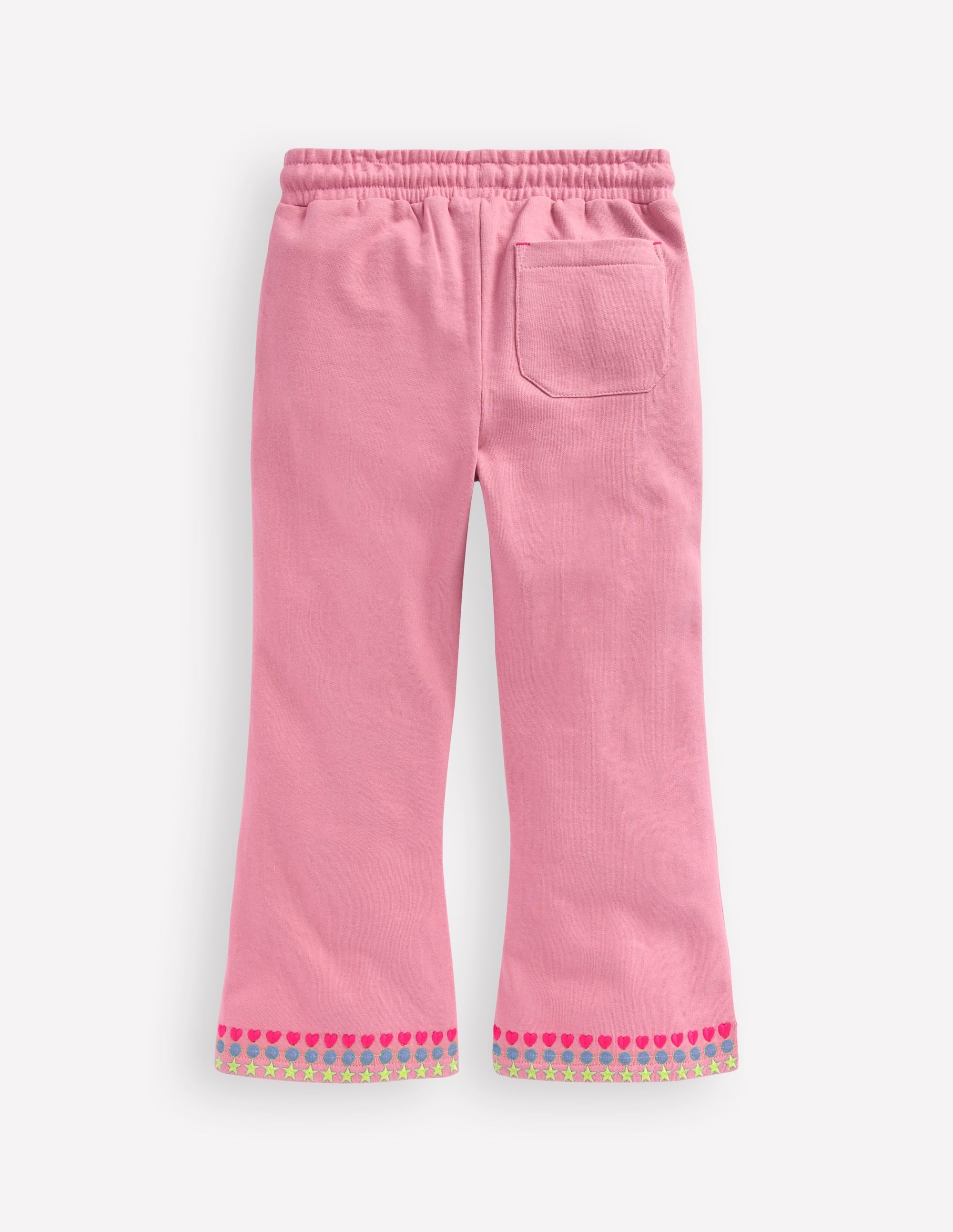 Embroidered Kick Sweatpants-Pink Haze Embroidery