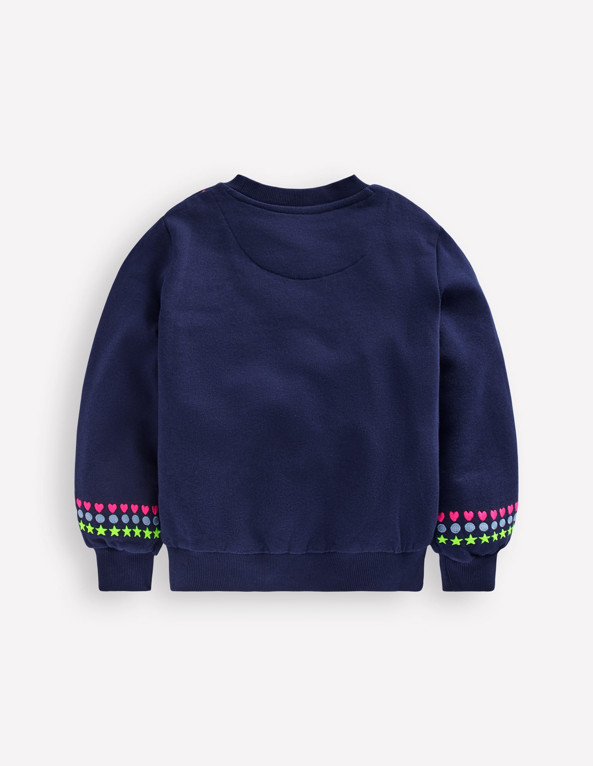 Embroidered Sweatshirt-College Navy Embroidery