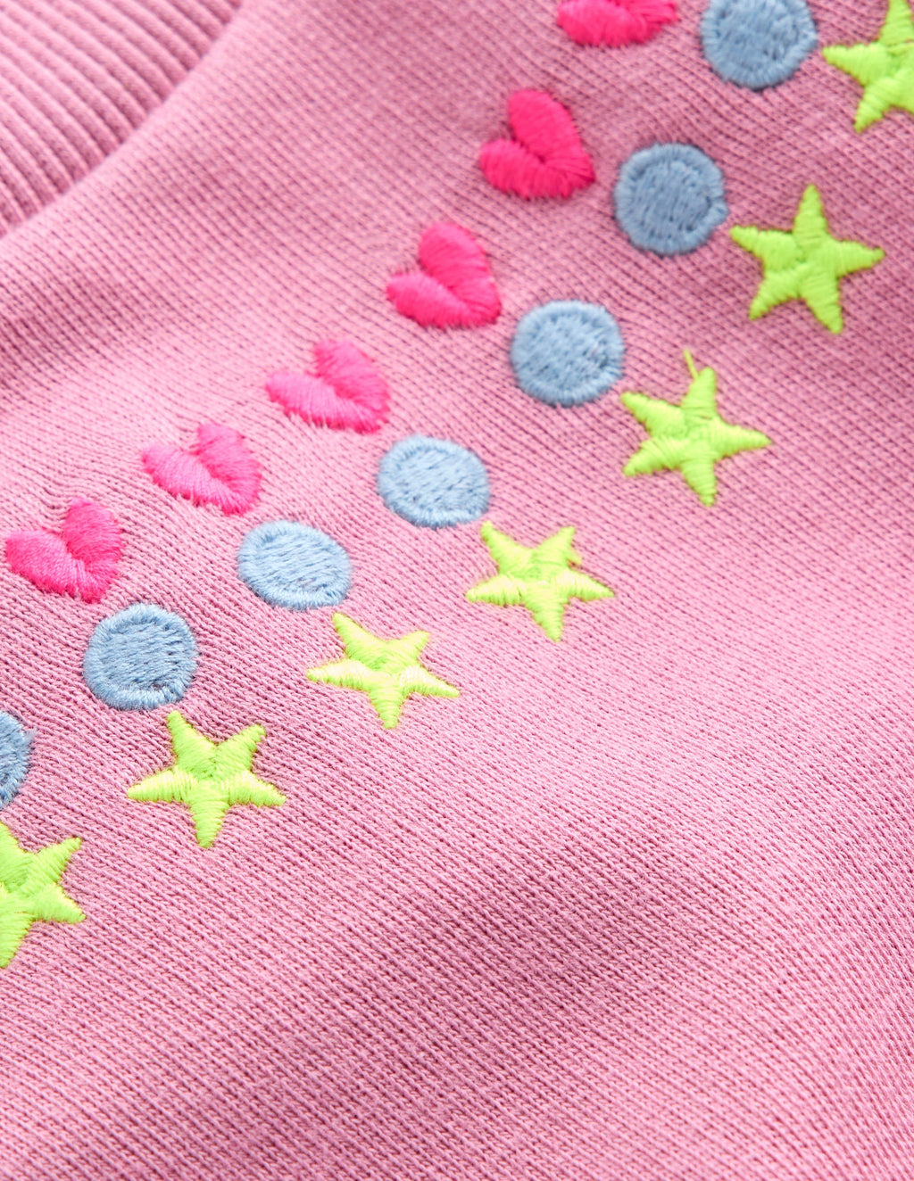 Embroidered Sweatshirt-Pink haze Embroidery