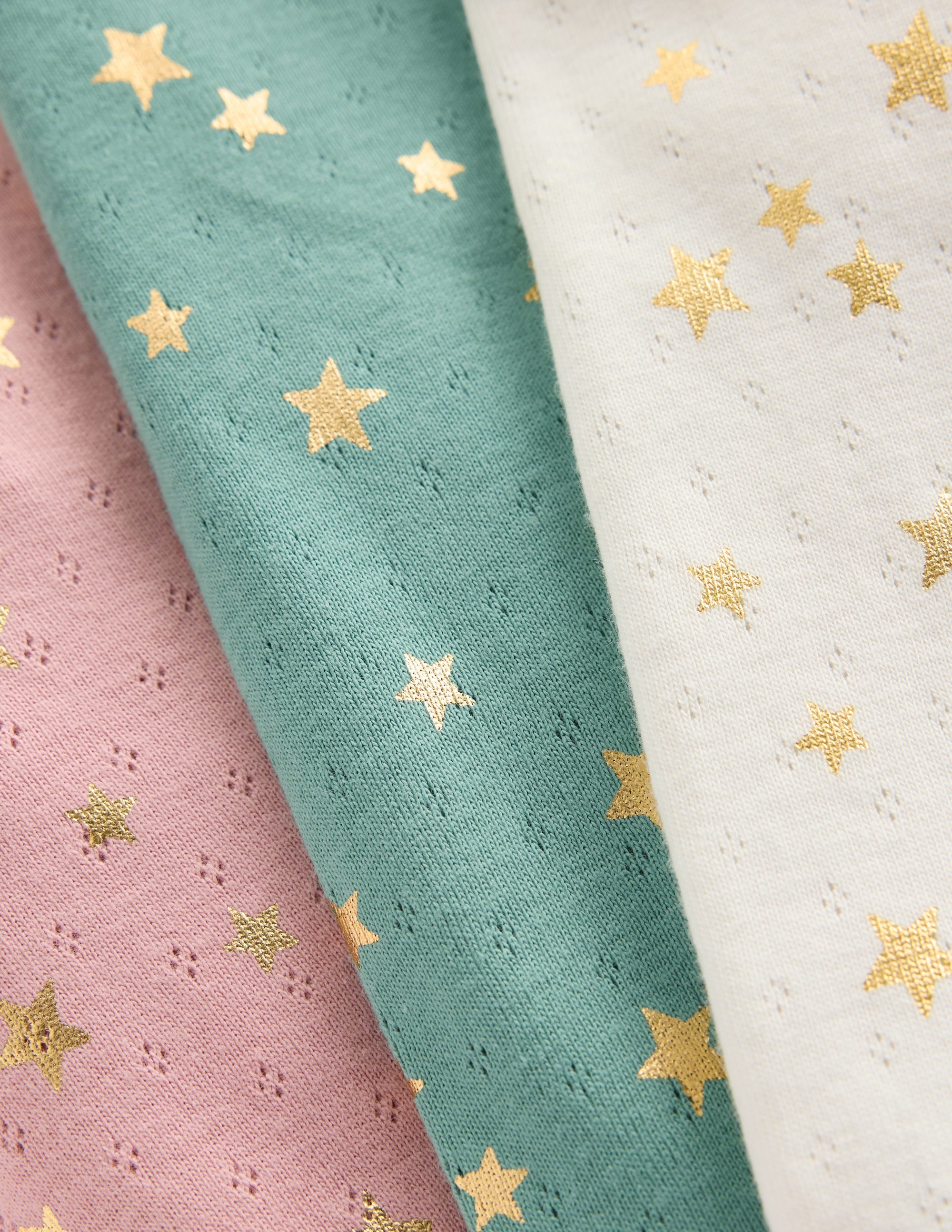 3-pack Pointelle Leggings-Multi Foil Stars