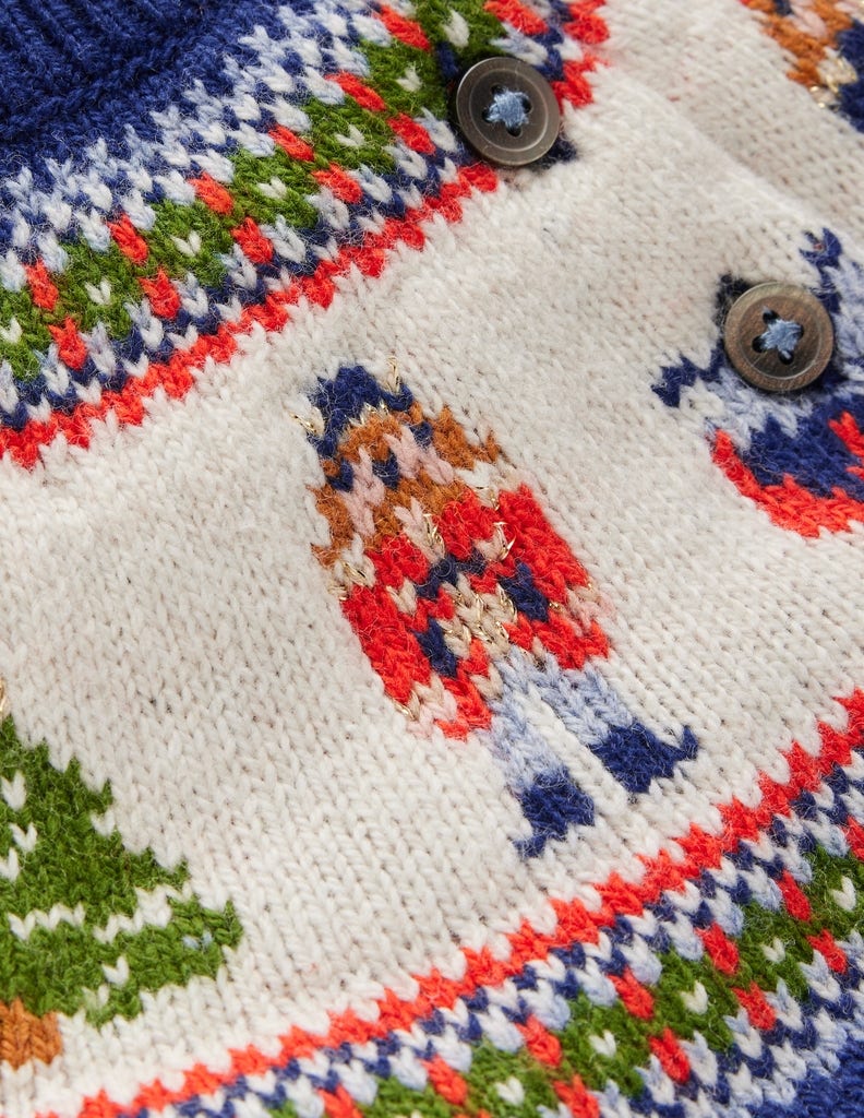 Fair isle Sweater-College Navy Nutcracker