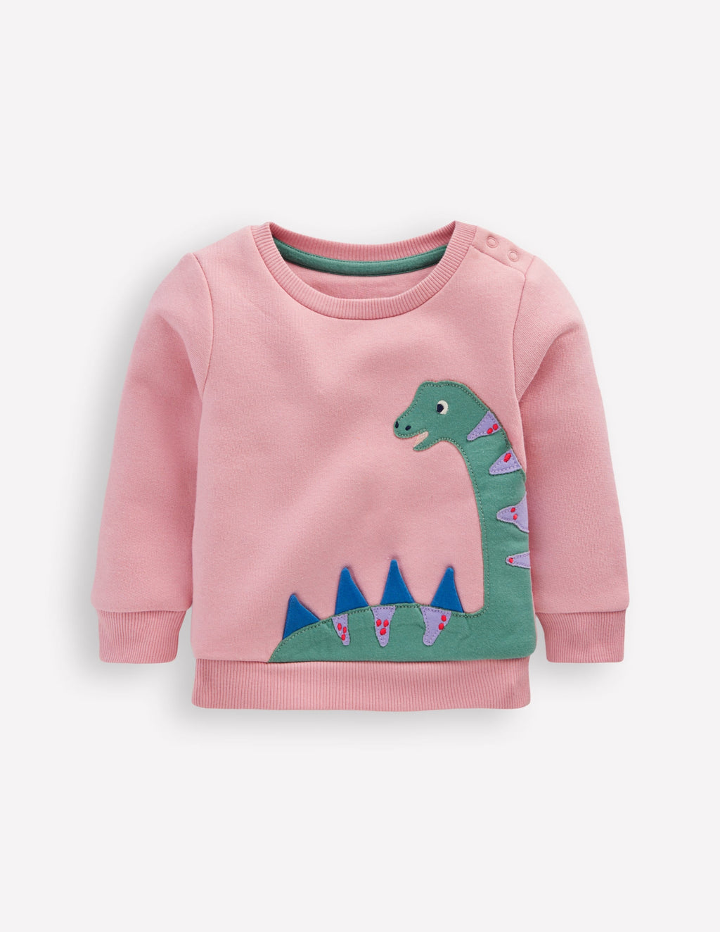 Girls Novelty Sweatshirt-Vintage Pink Dino