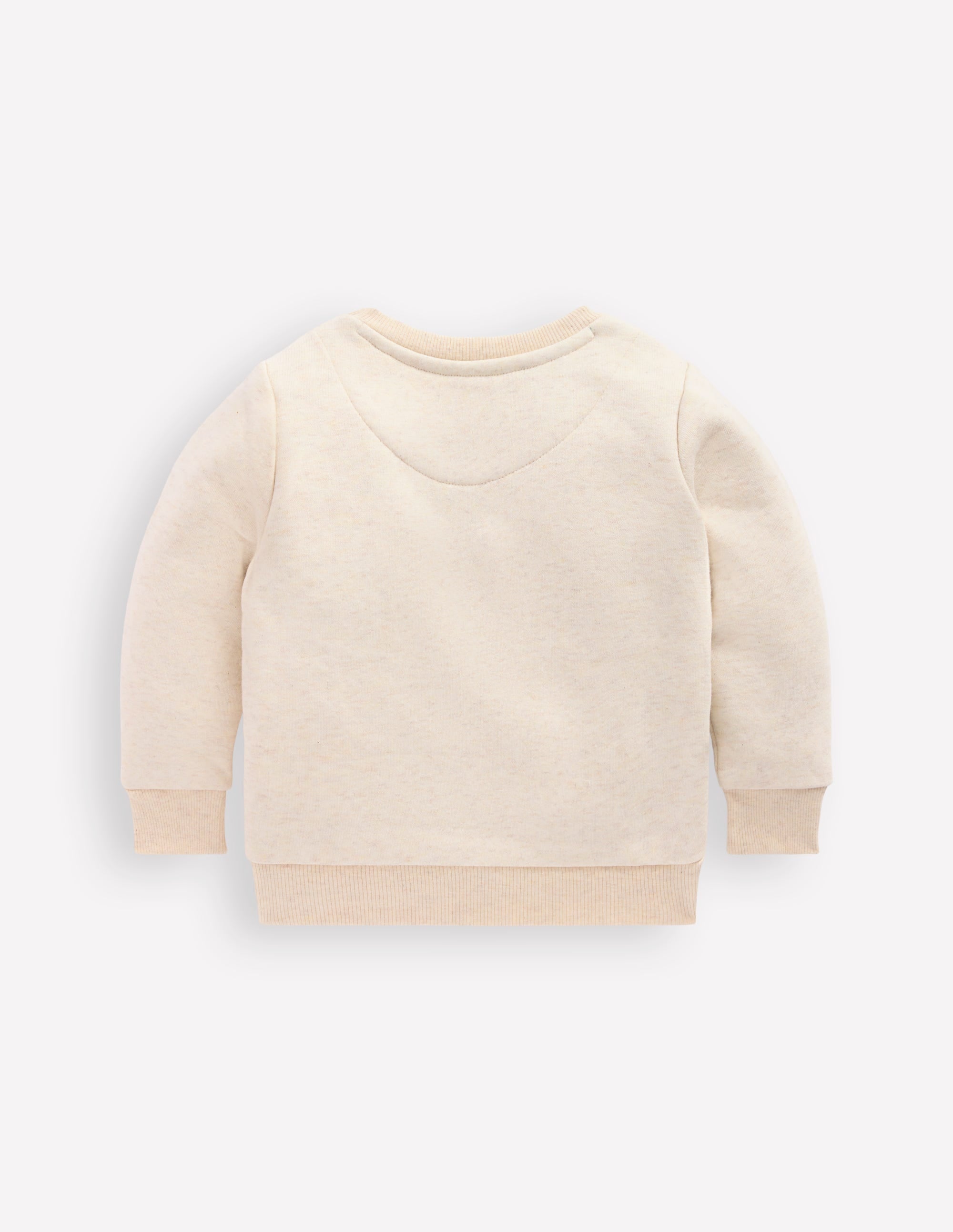 Boys Appliqué Sweatshirt-Oatmeal Marl Dinosaur