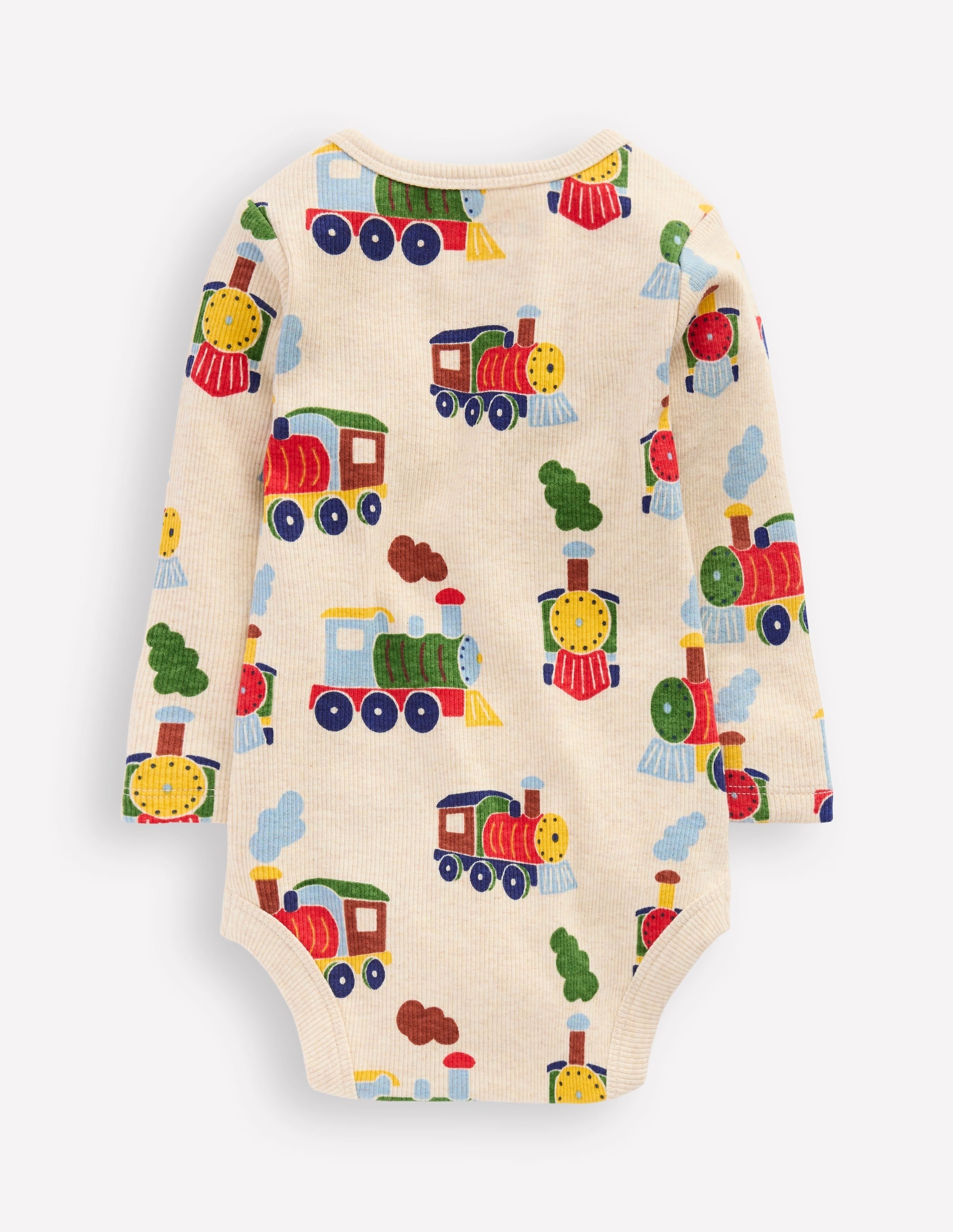 3-pack Ribbed Bodies-Oatmeal Marl Trains