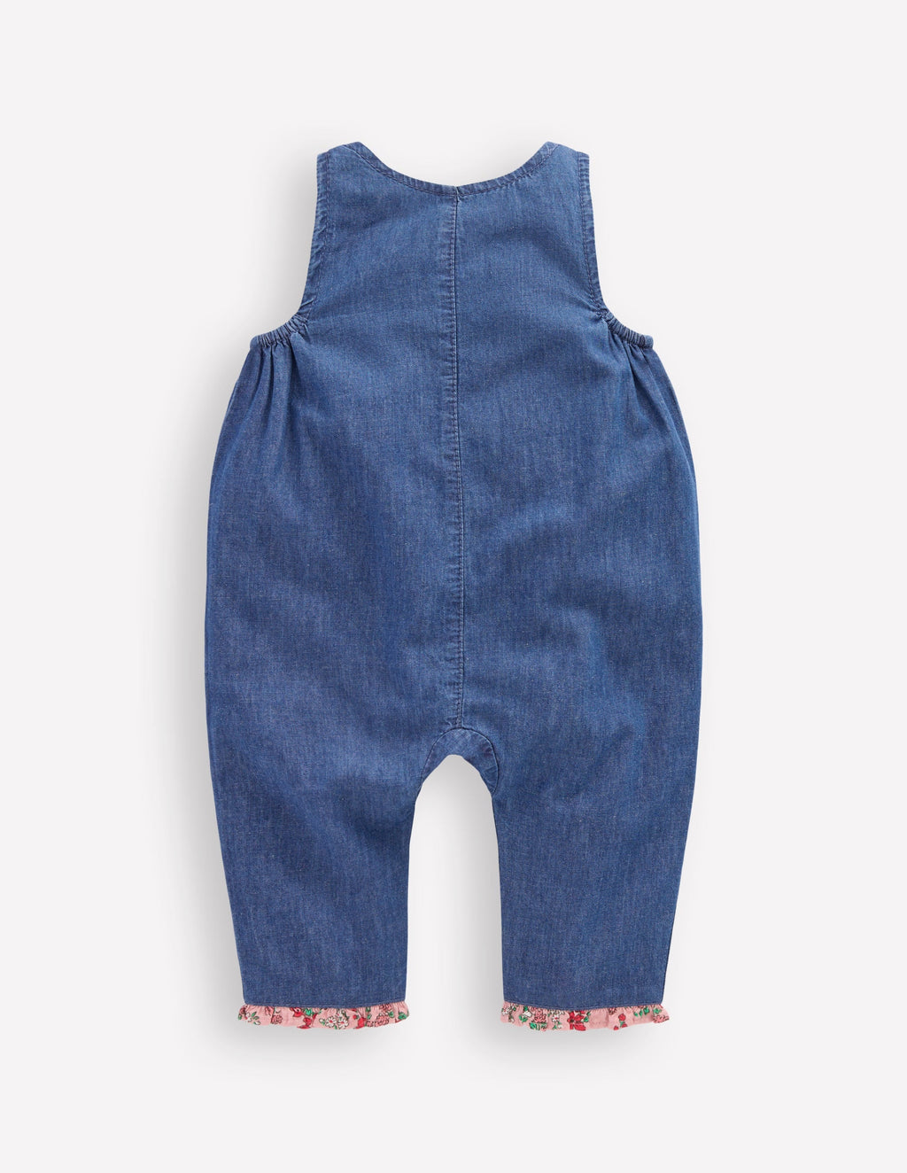 Chambray Romper-Chambray Floral Hearts