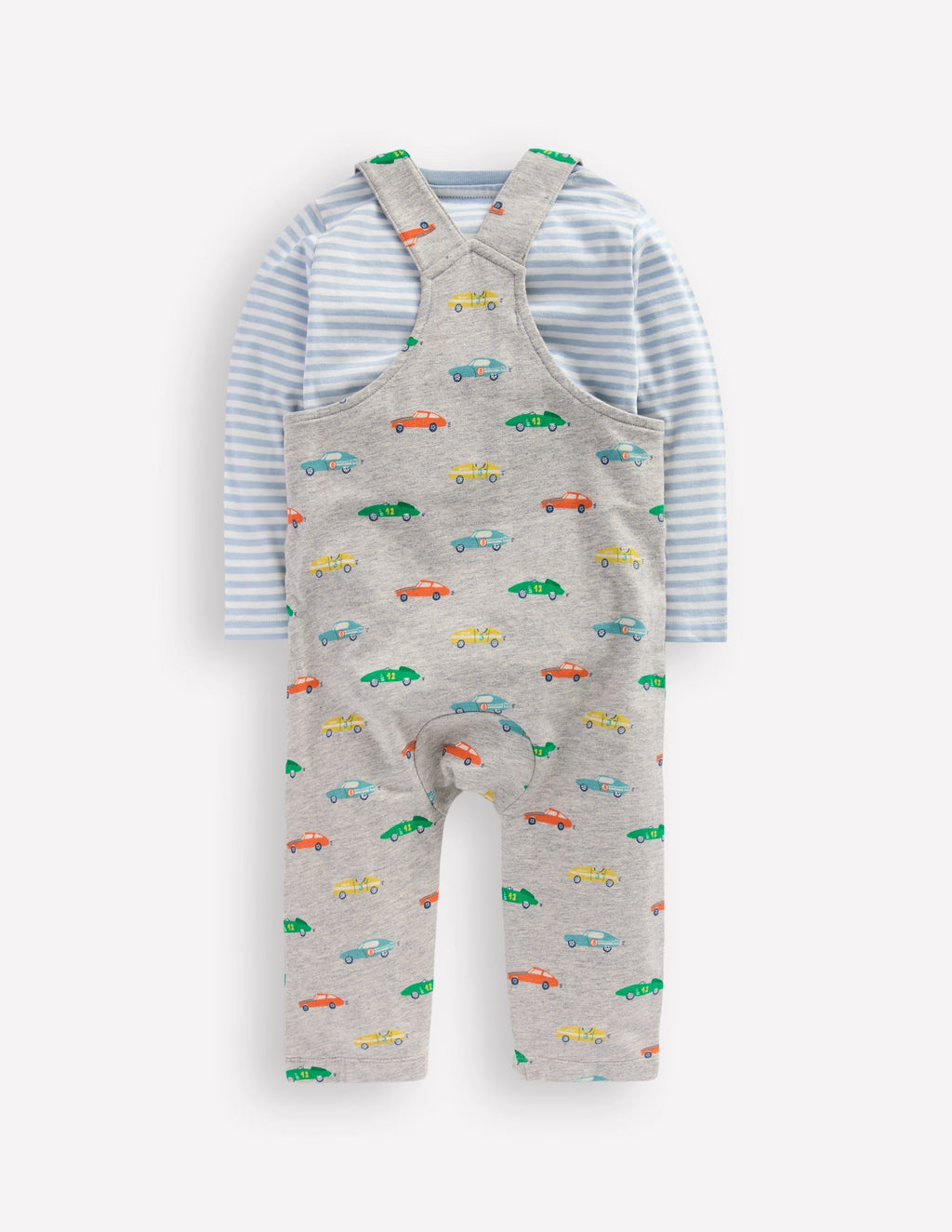 Jersey Overalls Set-Grey Marl Cars